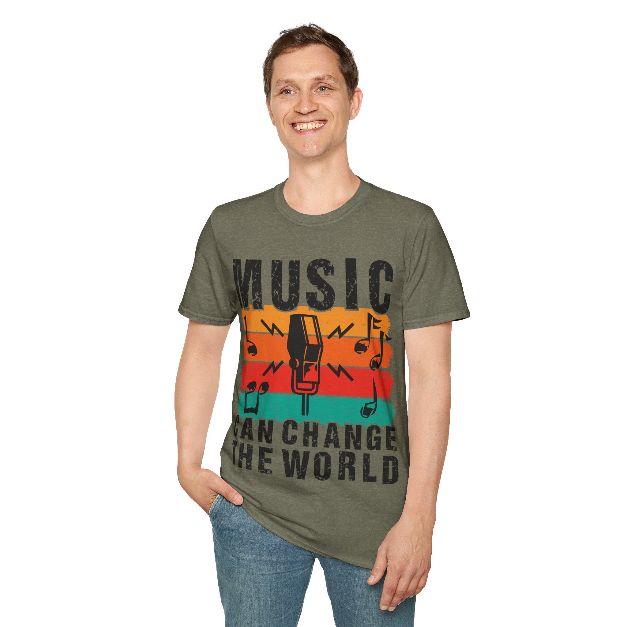 "Music Can Change The World" Unisex Soft style T-Shirt