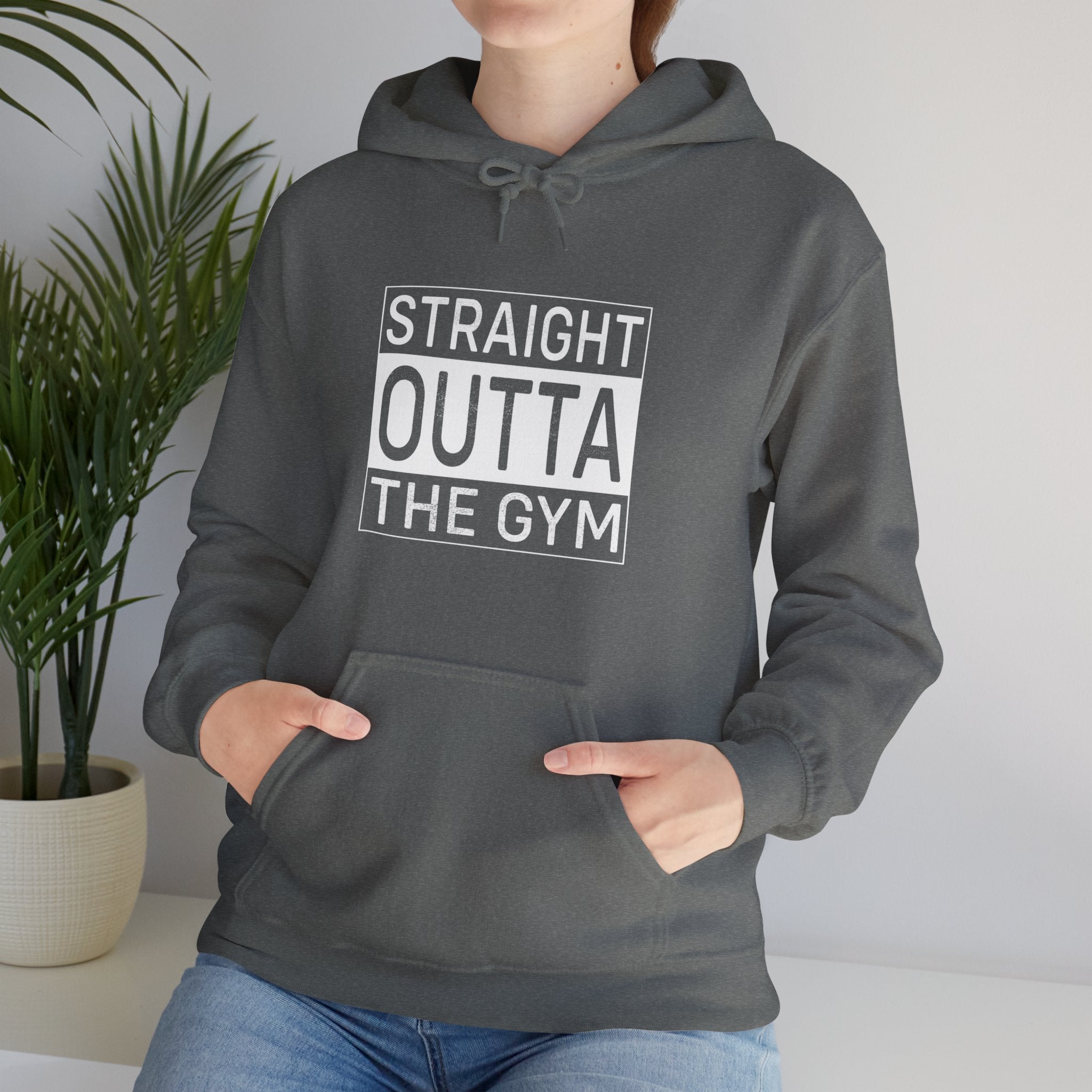 "Straight Outta A Gym'' Unisex Heavy Blend™ Hooded Sweatshirt