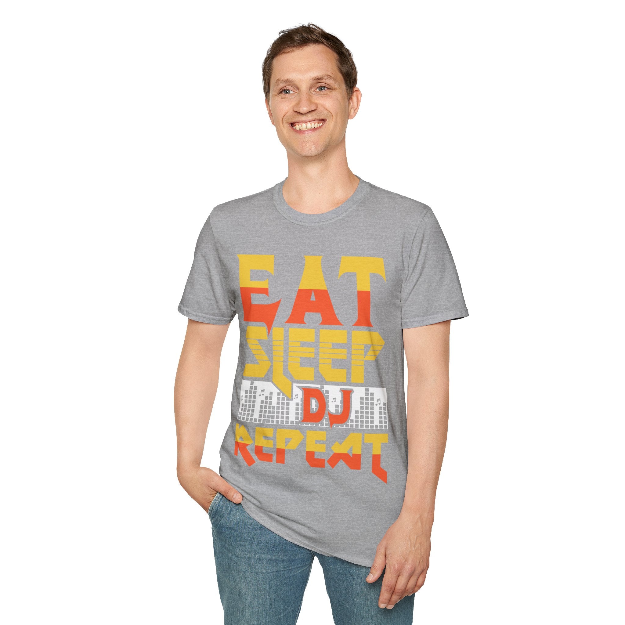 "Eat Sleep DJ Repeat" Unisex Soft style T-Shirt