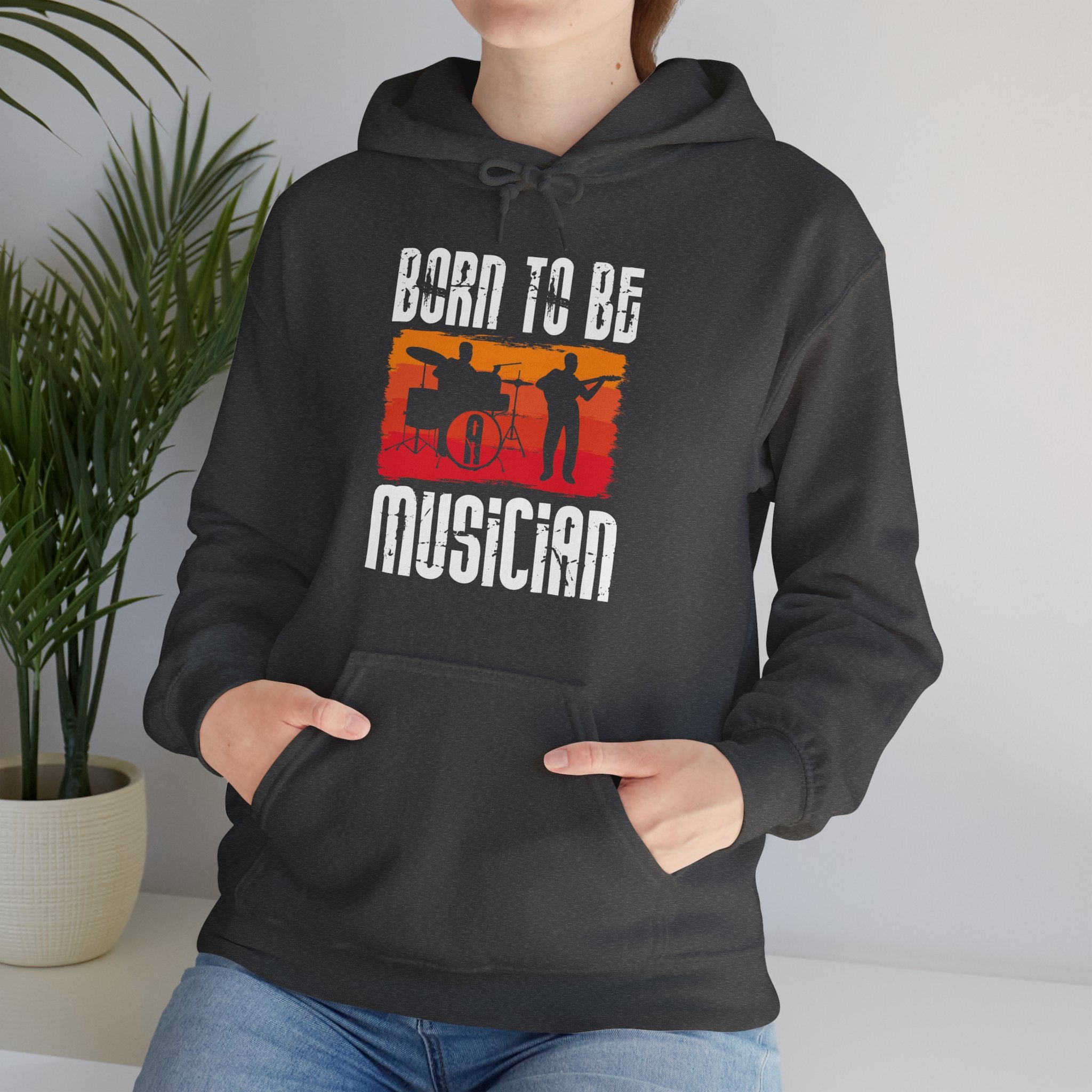 "Born To Be Musician"  Unisex Heavy Blend™ Hooded Sweatshirt