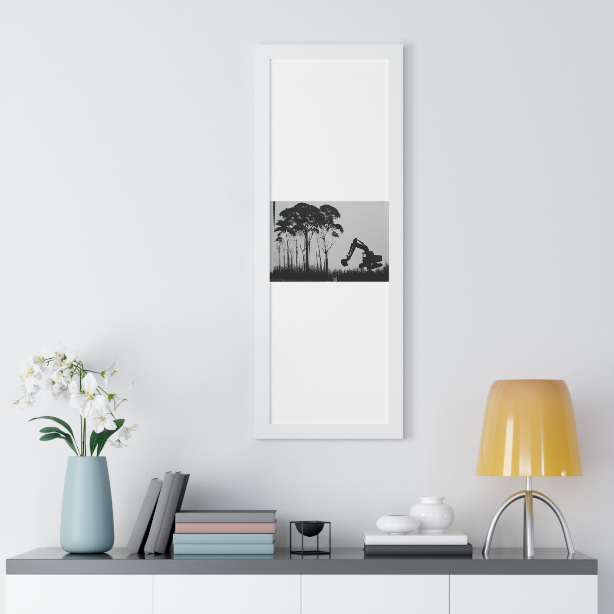 "BANKSY-STYLE GRAFFITI OF A CLEARED RAINFOREST" Framed Vertical Poster