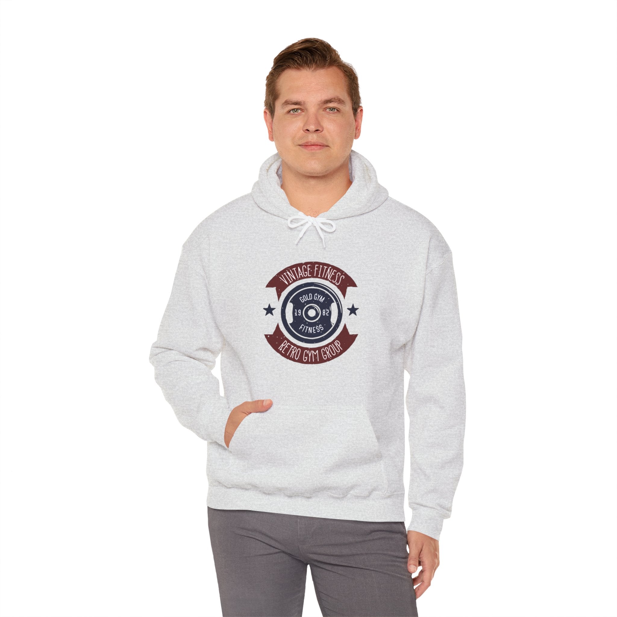 "Vintage Fitness Retro Gym Group" Unisex Heavy Blend™ Hooded Sweatshirt