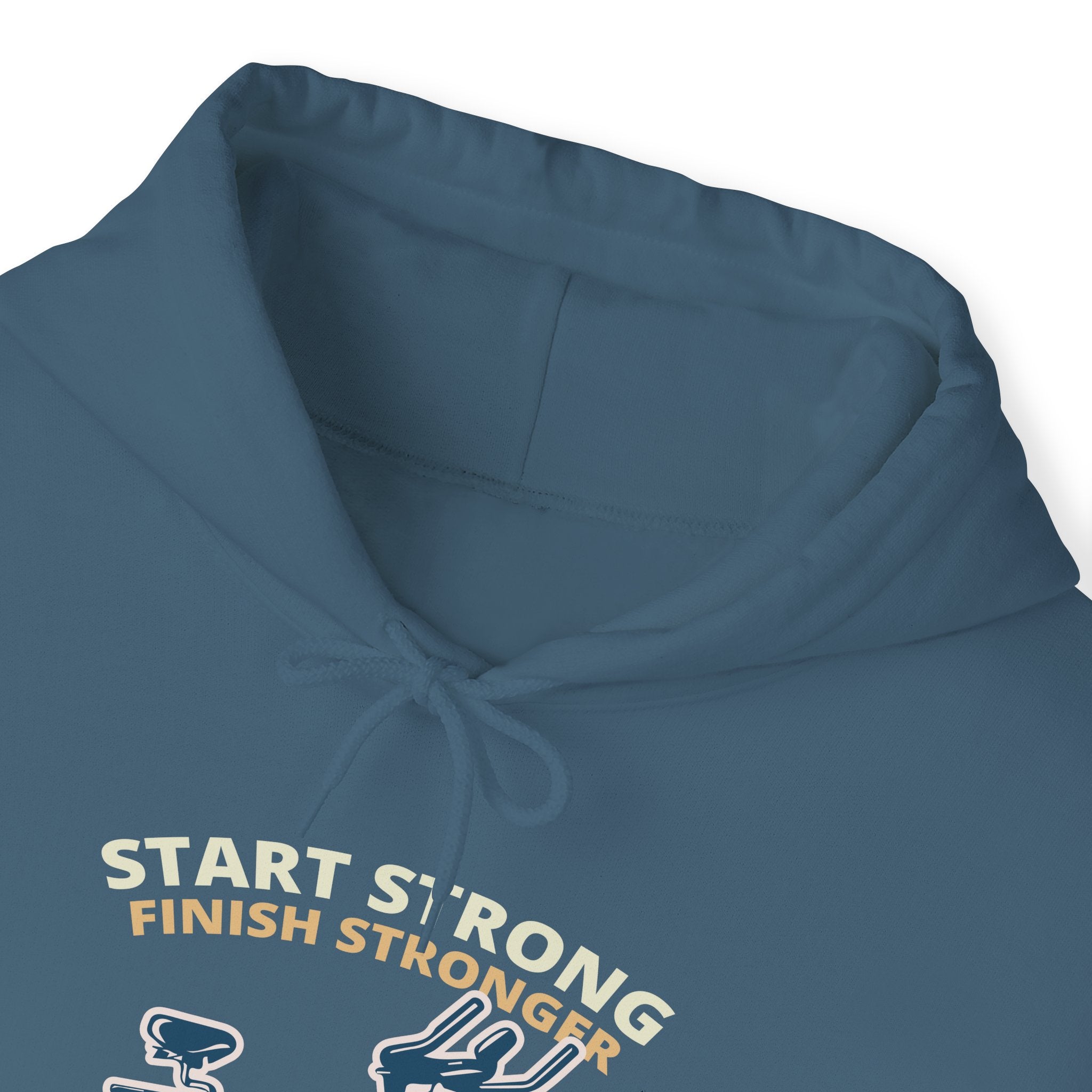 "Start Strong Finish Stronger" Unisex Heavy Blend™ Hooded Sweatshirt