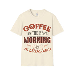 "COFFEE IS THE BEST MORNING MOTIVATION" Unisex Soft style T-Shirt