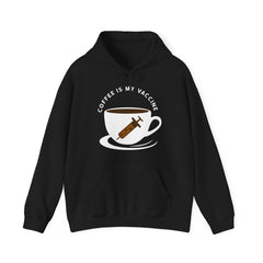 "COFFEE IS MY VACCINE" Unisex Heavy Blend™ Hooded Sweatshirt