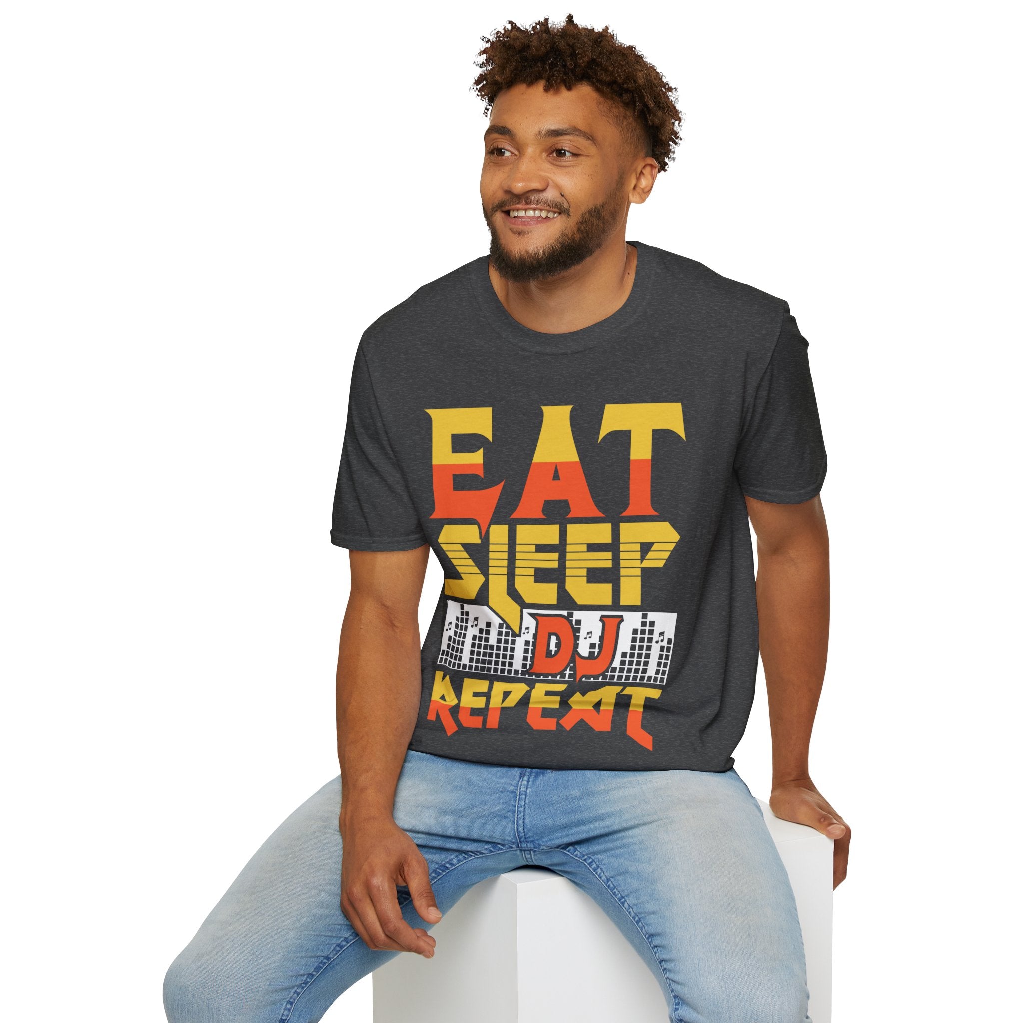 "Eat Sleep DJ Repeat" Unisex Soft style T-Shirt