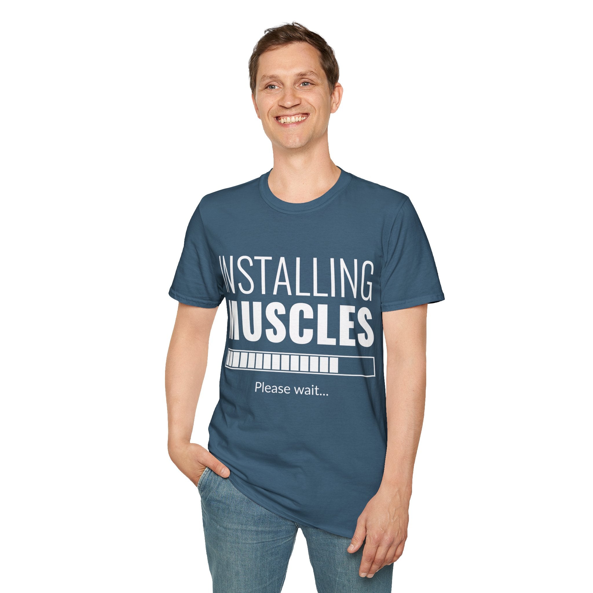 "Installing Muscles" Unisex Soft style T-Shirt