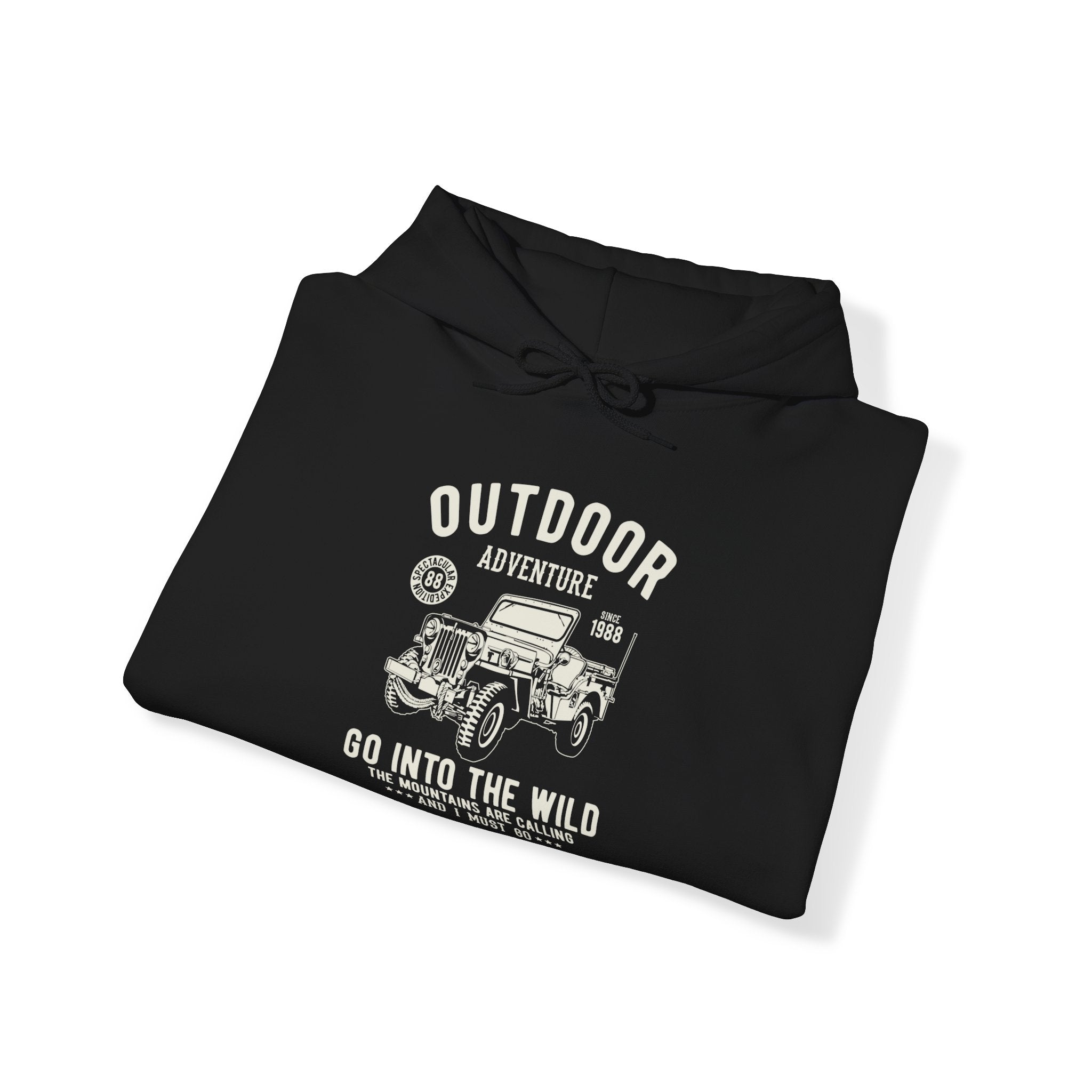 "OUTDOOR ADVENTURE GO INTO WILD" Unisex Heavy Blend™ Hooded Sweatshirt