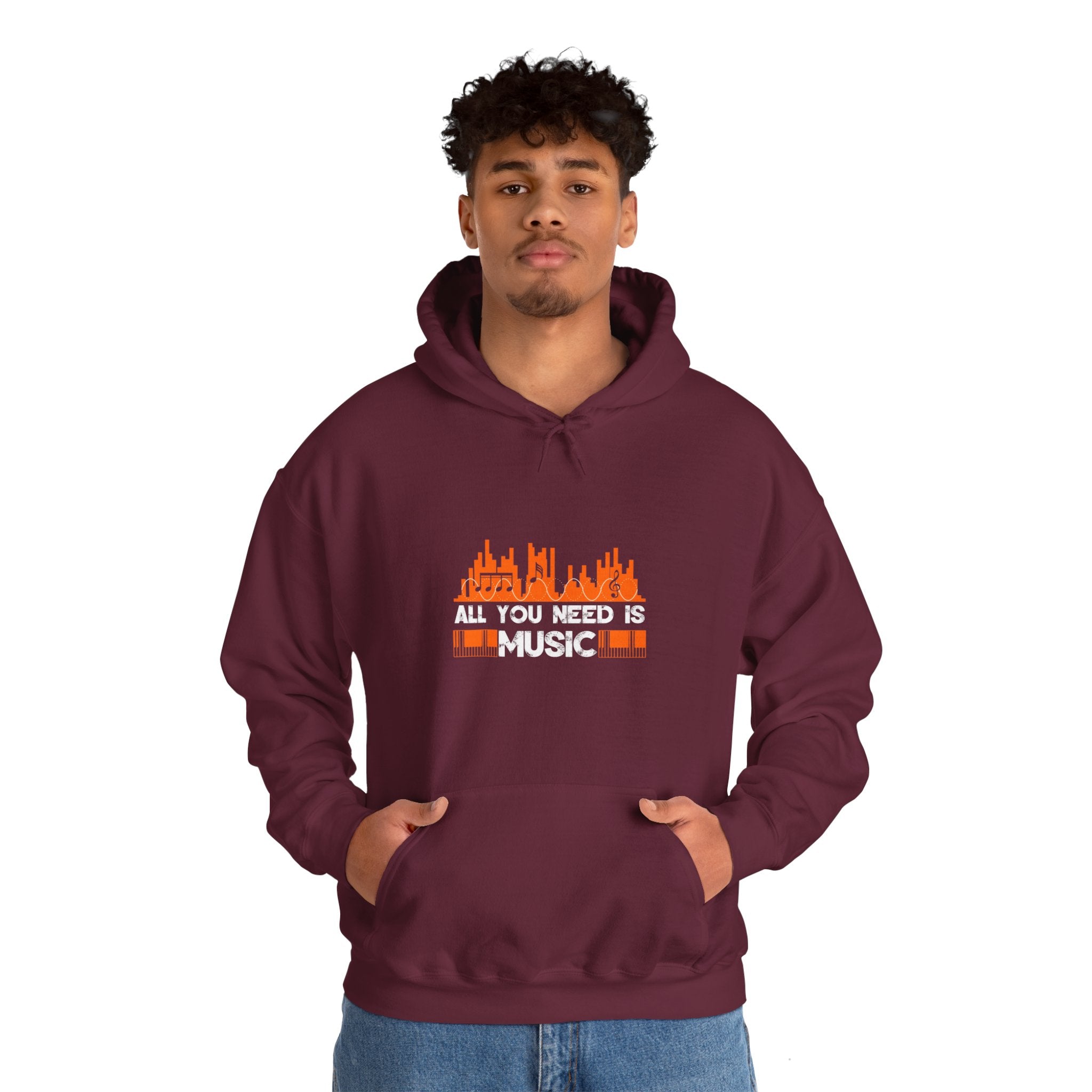 "All You Need Is Music" Unisex Heavy Blend™ Hooded Sweatshirt