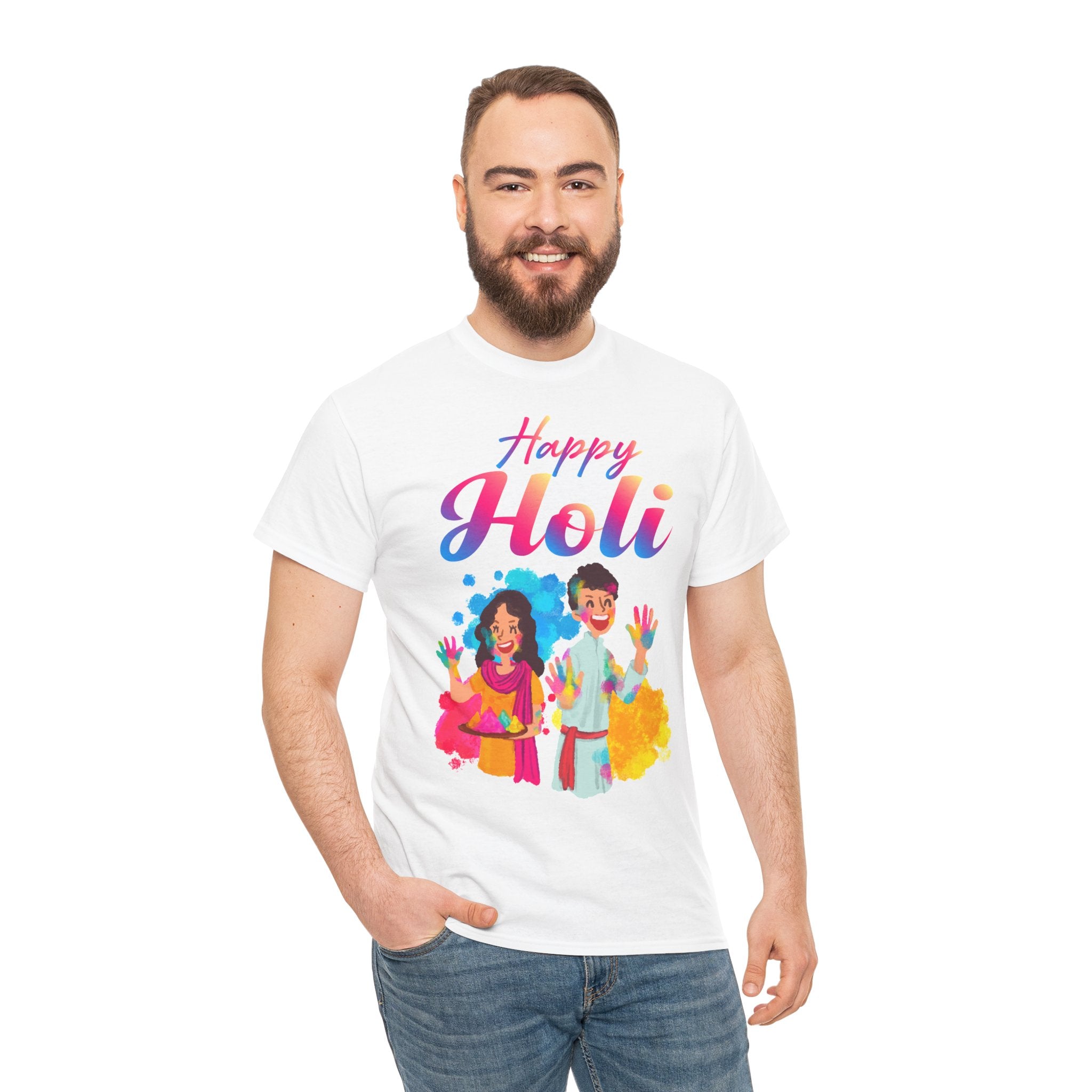 Happy Holi Unisex Heavy Cotton Tee