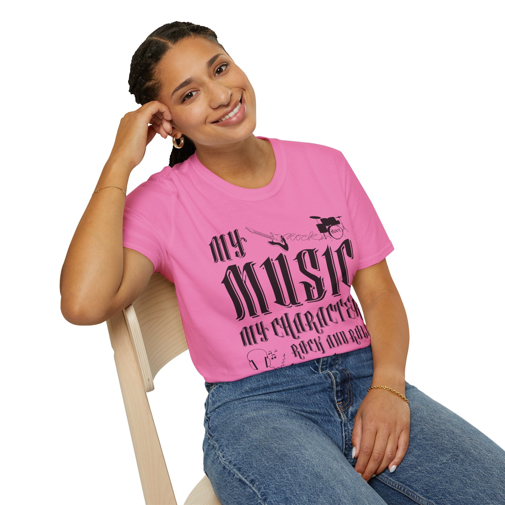 "My Music My Character Rock And Roll Station" Unisex Soft style T-Shirt