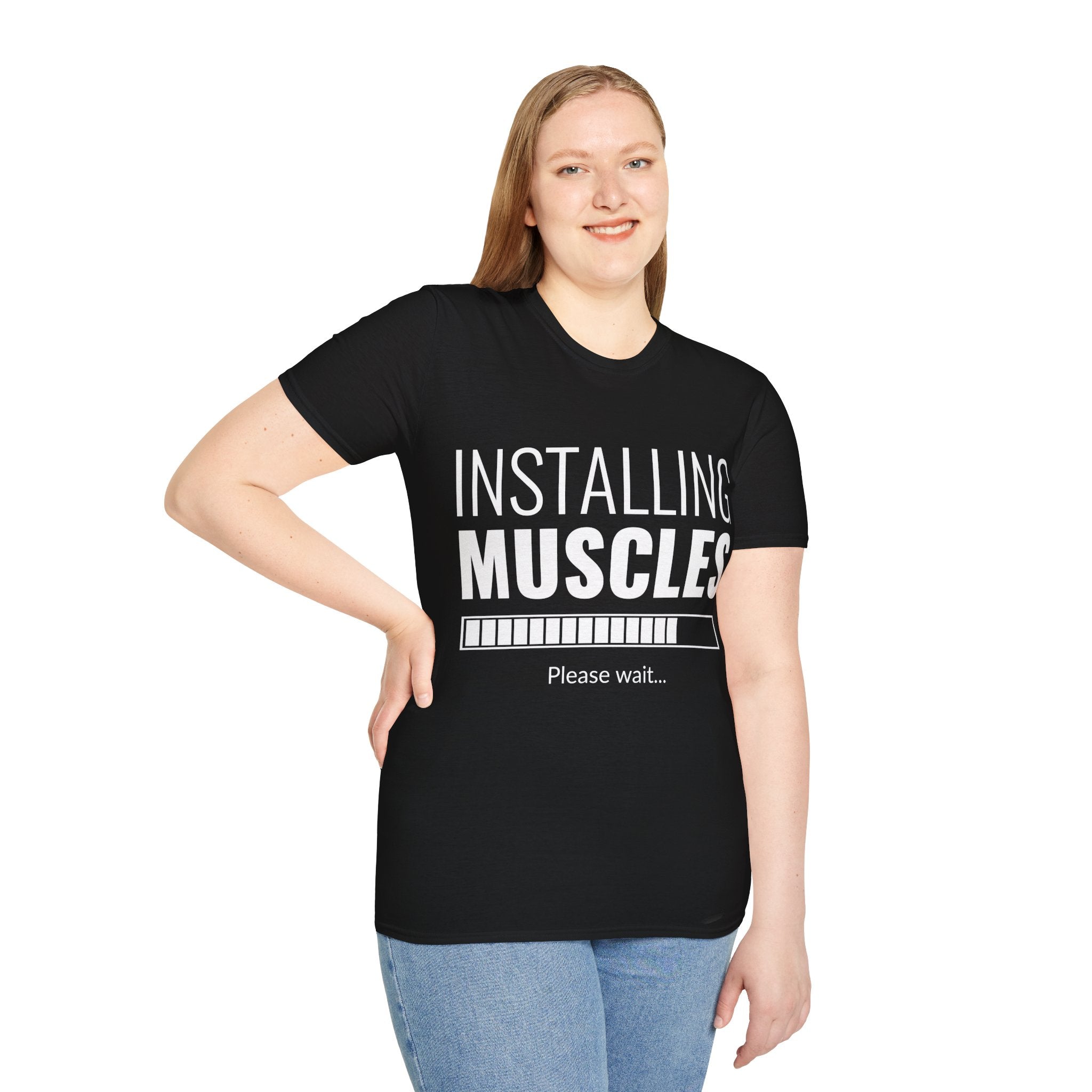 "Installing Muscles" Unisex Soft style T-Shirt