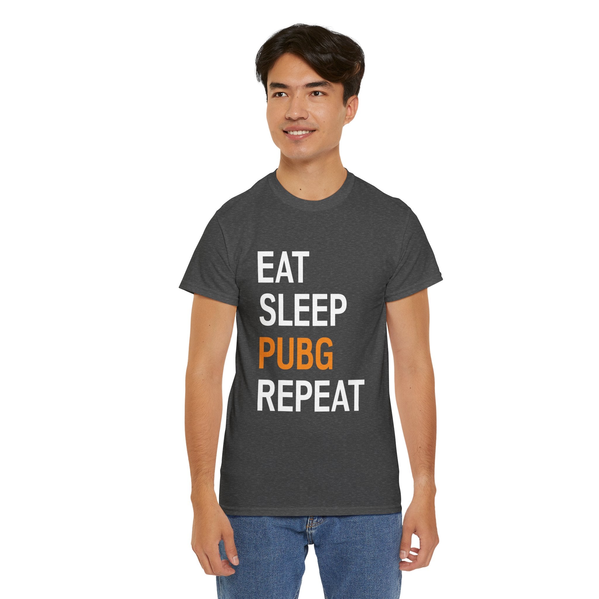 "Eat Sleep PUBG Repeat" Unisex Heavy Cotton Tee