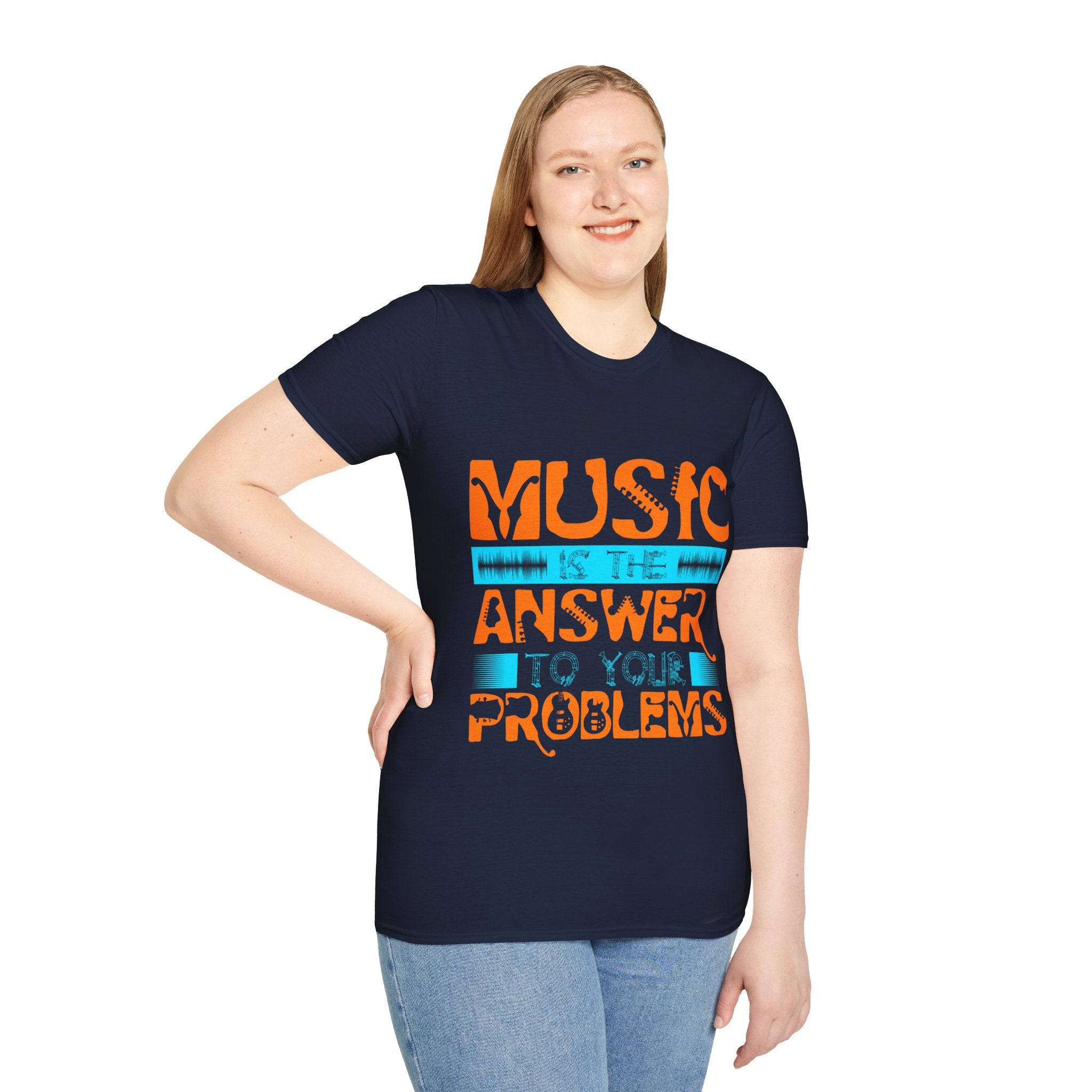 "Music Is The Answer To Your Problems"  Unisex Soft style T-Shirt