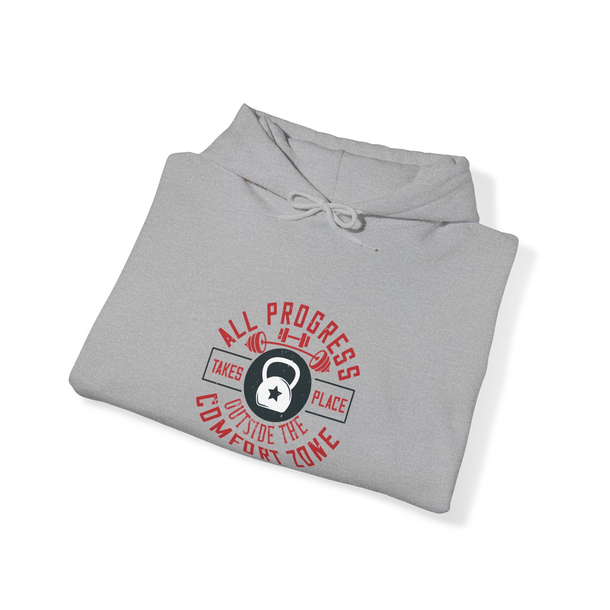 "All ProgressTakes Place Outside Of Comfort Zone" Unisex Heavy Blend™ Hooded Sweatshirt