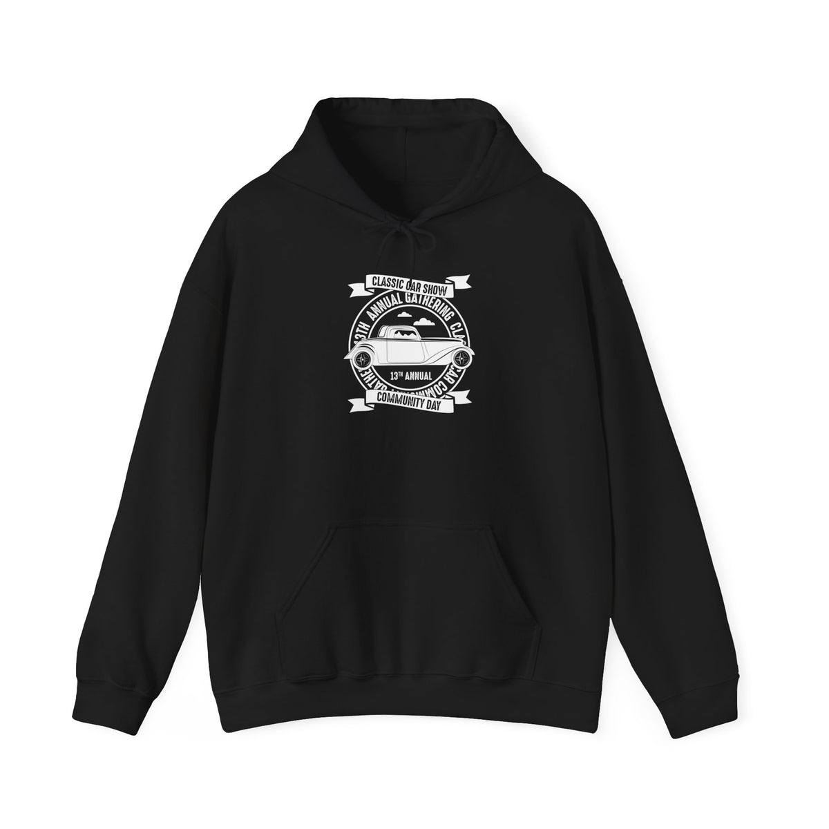 "CLASSIC CAR SHOW COMMUNITY DAY" Unisex Heavy Blend™ Hooded Sweatshirt