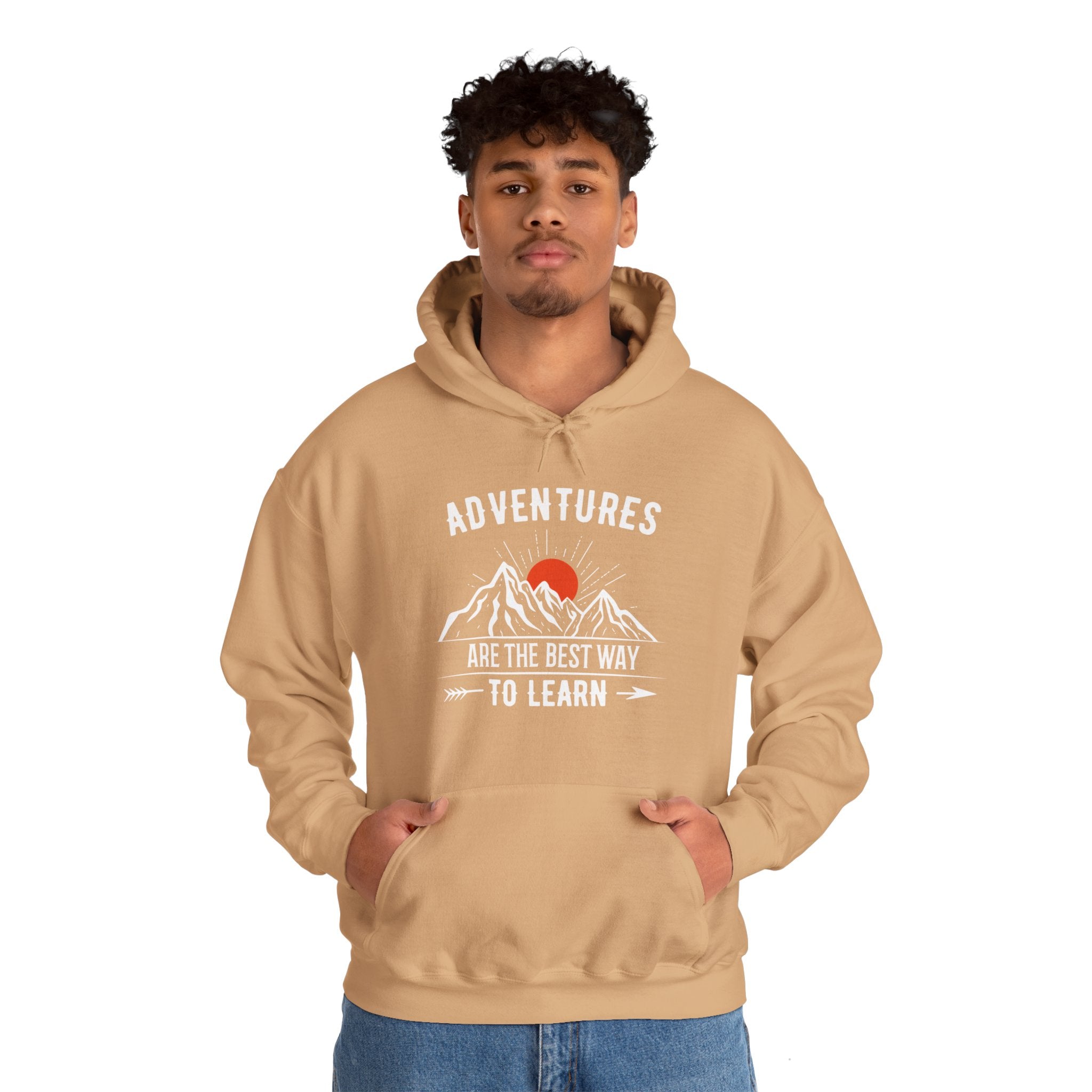 "Adventures Are The Best Way To Learn" Unisex Heavy Blend™ Hooded Sweatshirt