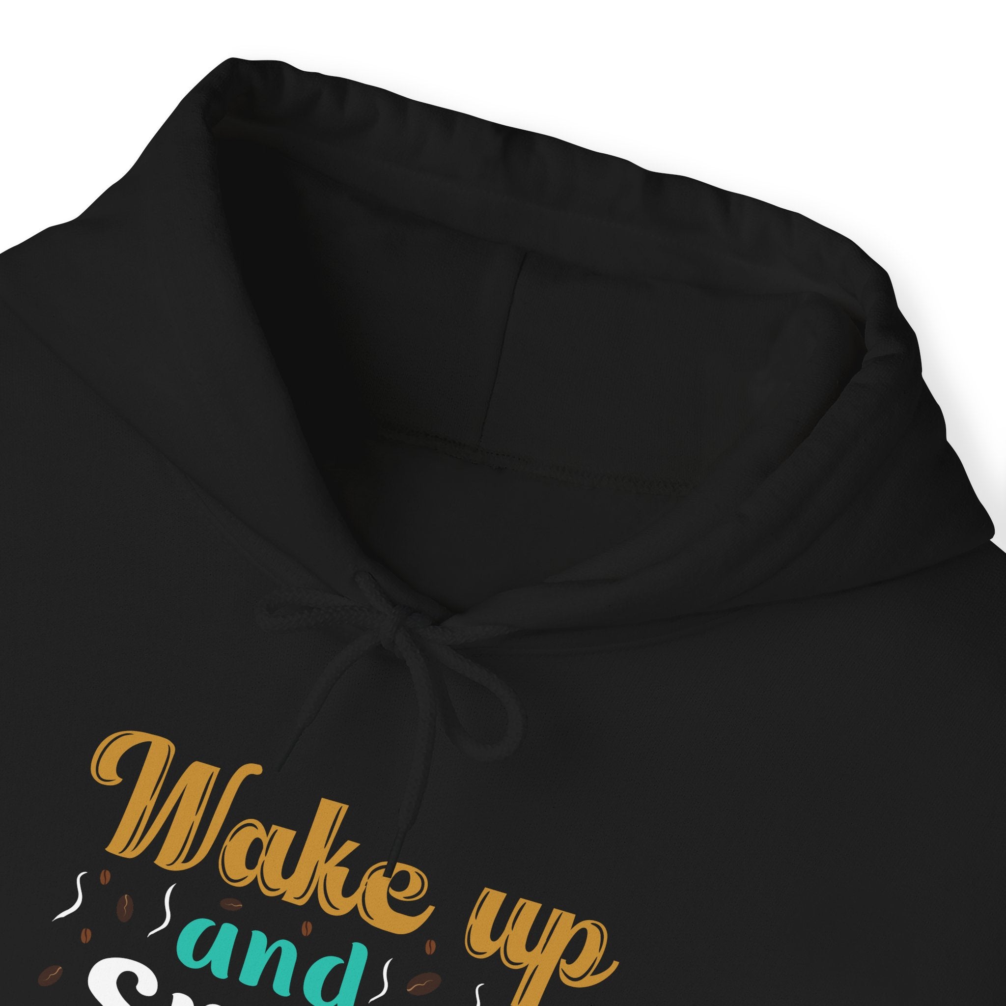 "WAKE UP AND SMELL THE COFFEE" Unisex Heavy Blend™ Hooded Sweatshirt