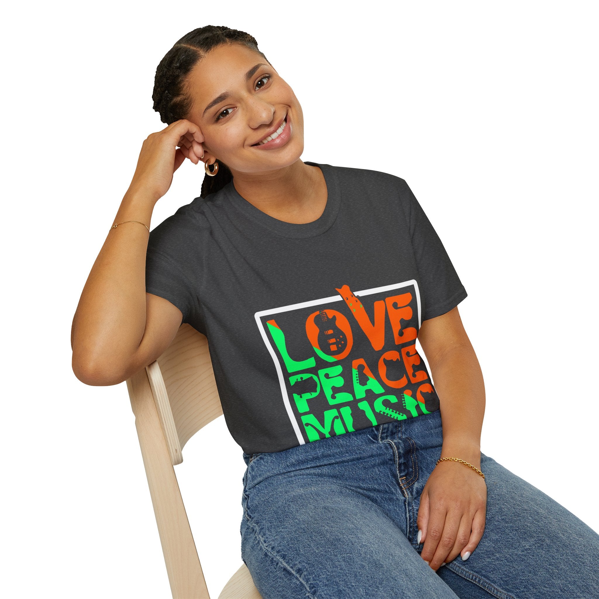 "Love Peace Music" Unisex Soft style T-Shirt