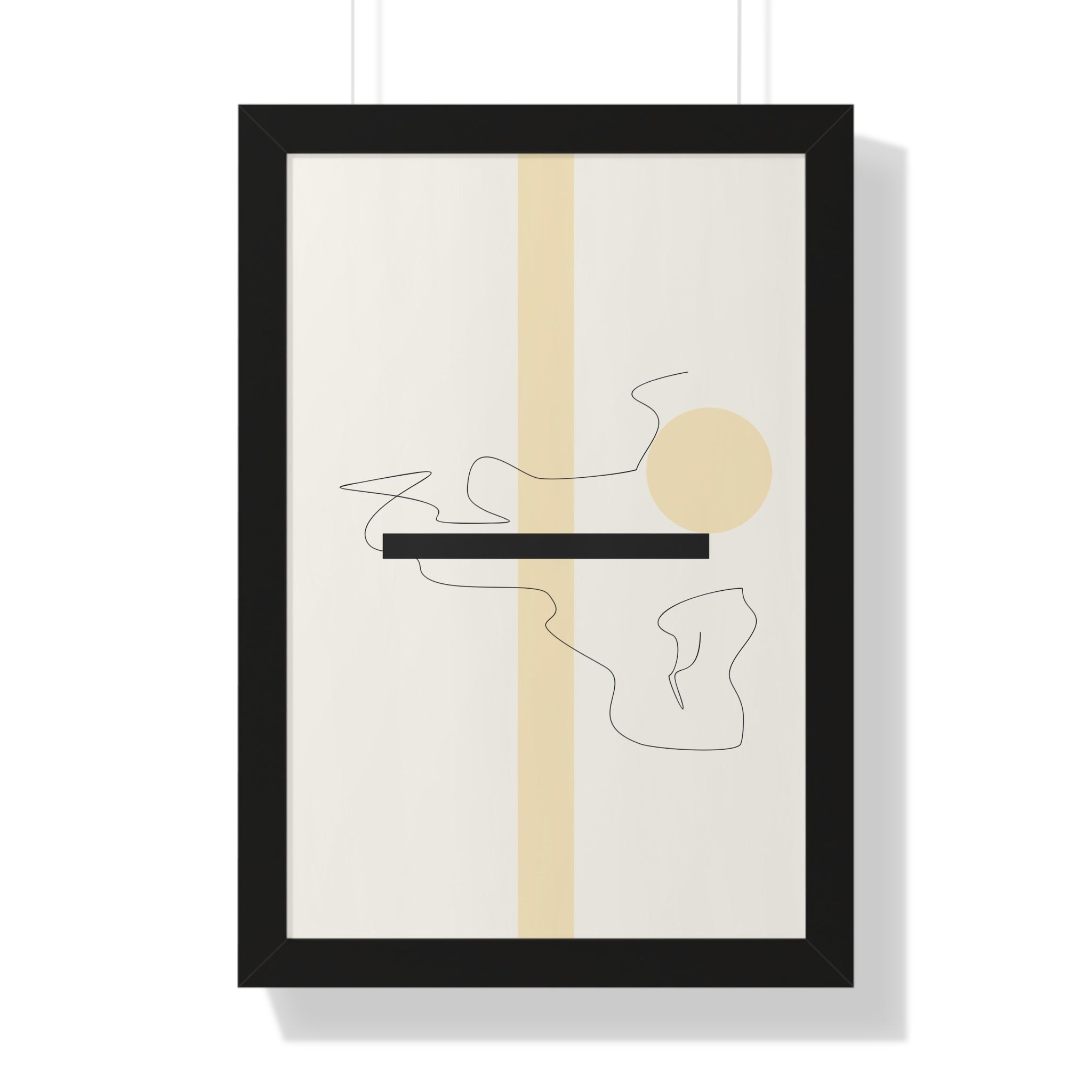 "ABSTRACT NEUTRAL" Framed Vertical Poster