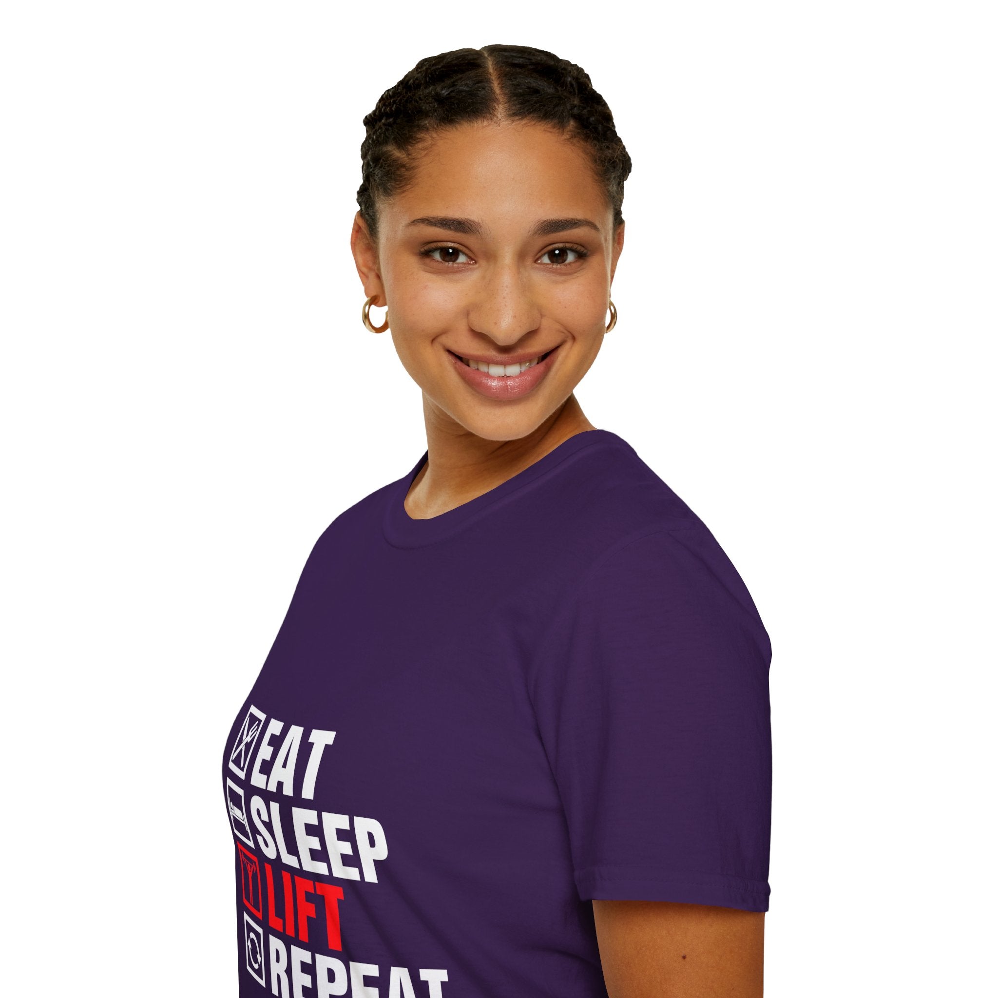 "Eat Sleep Lift Repeat" Unisex Soft Style T-Shirt