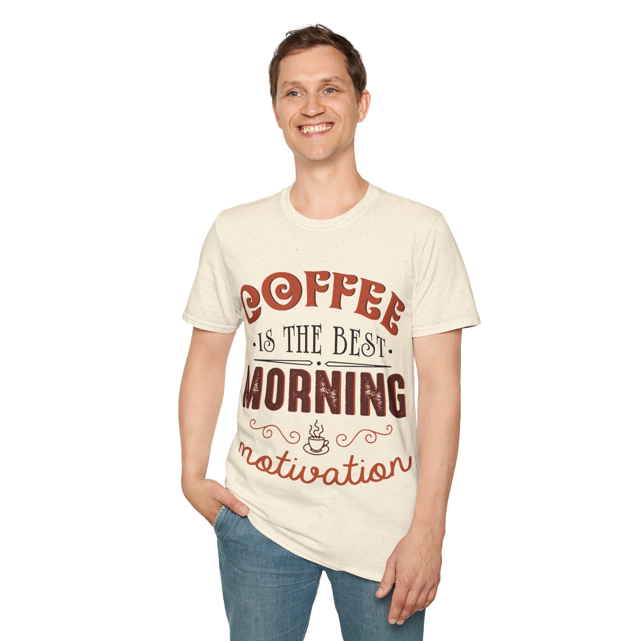 "COFFEE IS THE BEST MORNING MOTIVATION" Unisex Soft style T-Shirt