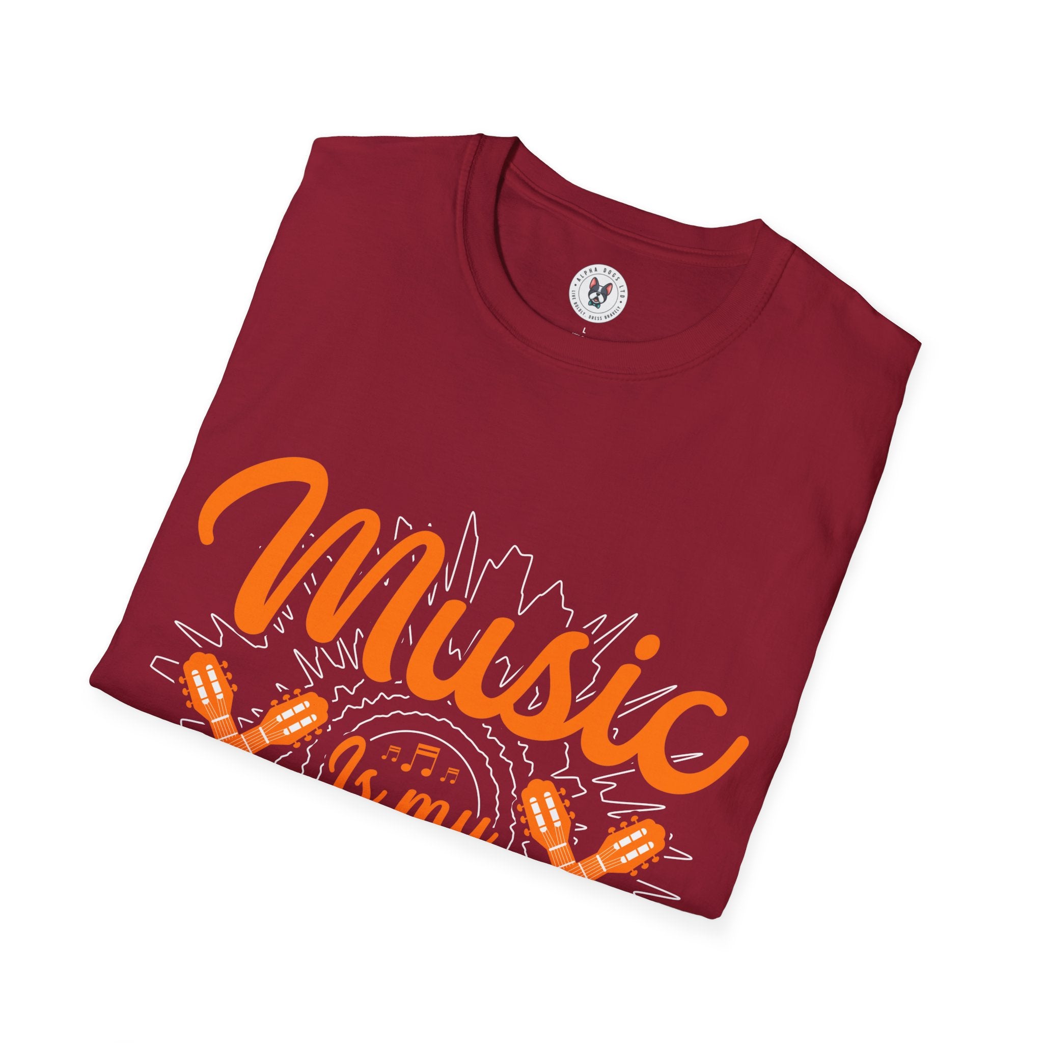 "Music Is My Therapy"Unisex Soft style T-Shirt