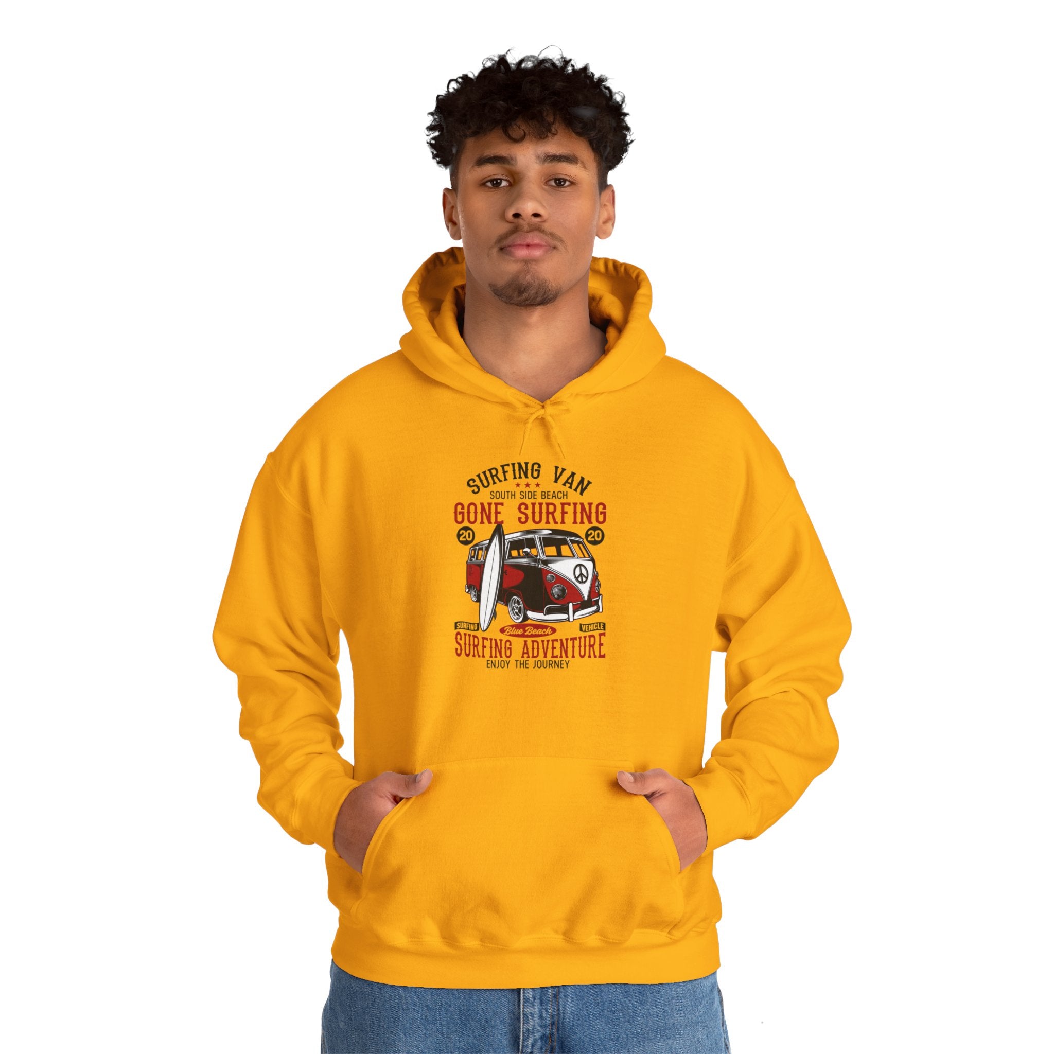 "SURFING VAN GONE SURFING SURFING ADVENTURE" Unisex Heavy Blend™ Hooded Sweatshirt