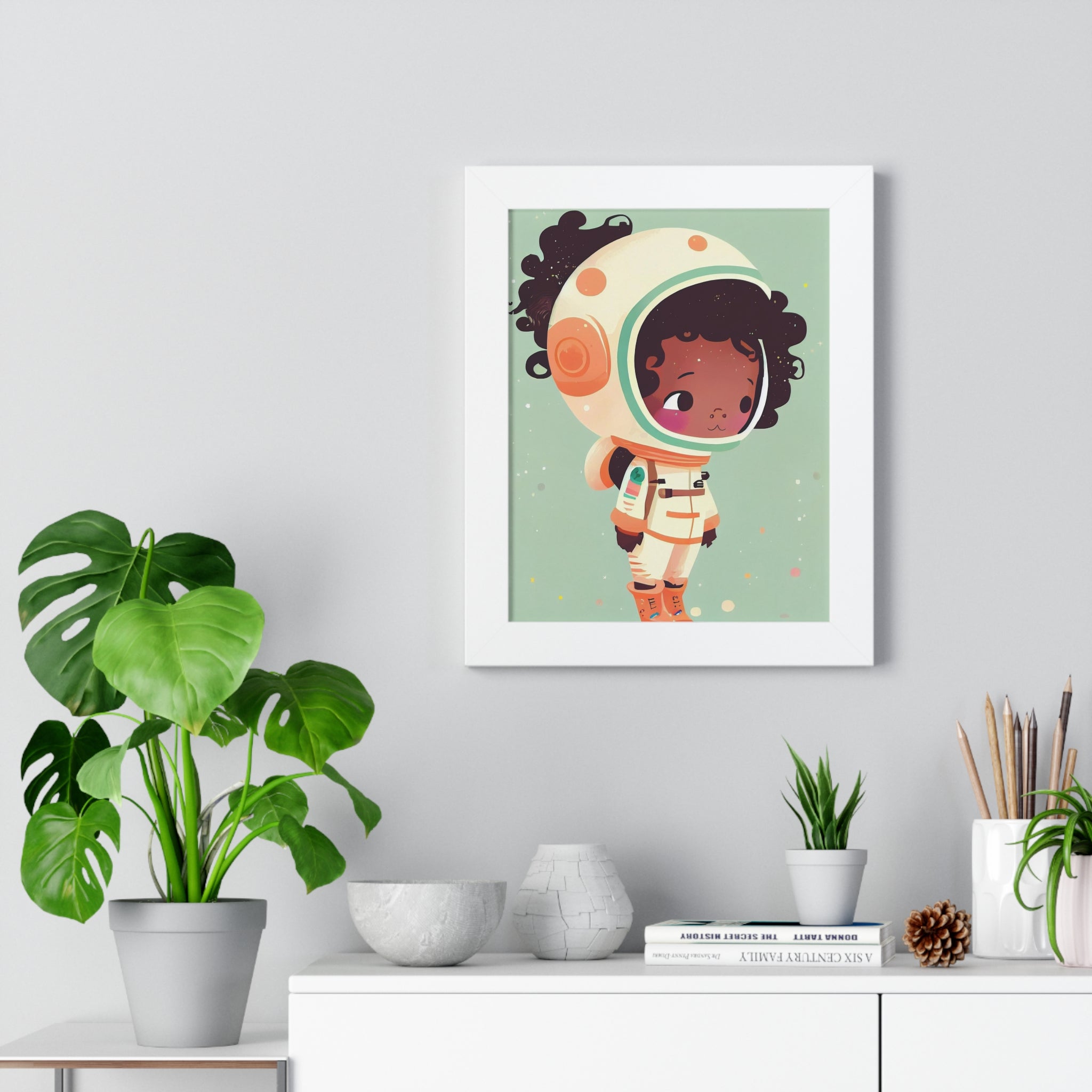 "BG ASTRONAUT" Framed Vertical Poster