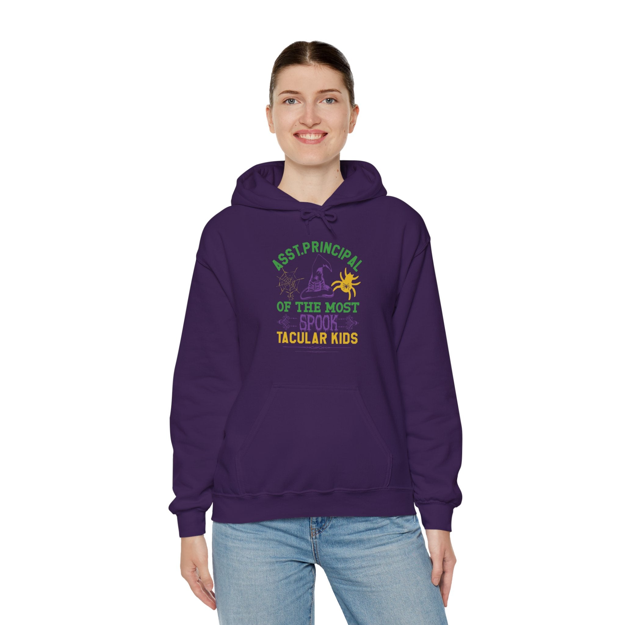 "ASST.PRINCIPAL OF THE MOST SPOOK TACULAR KIDS" Unisex Heavy Blend™ Hooded Sweatshirt