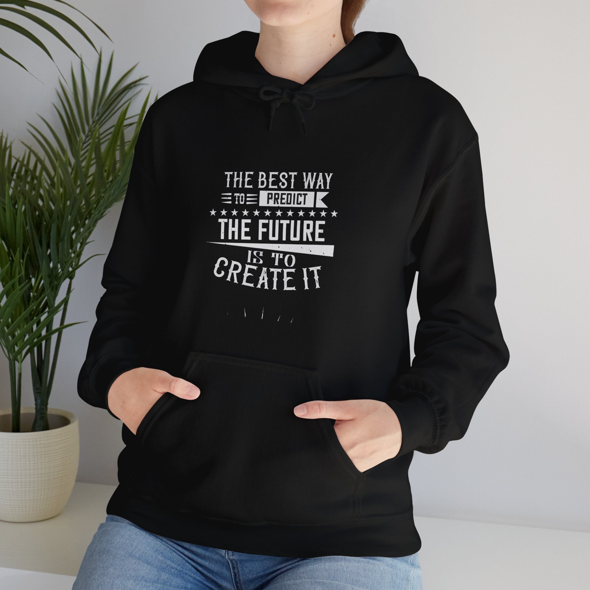 "The best way to predict the future is to create it" Unisex Heavy Blend™ Hooded Sweatshirt