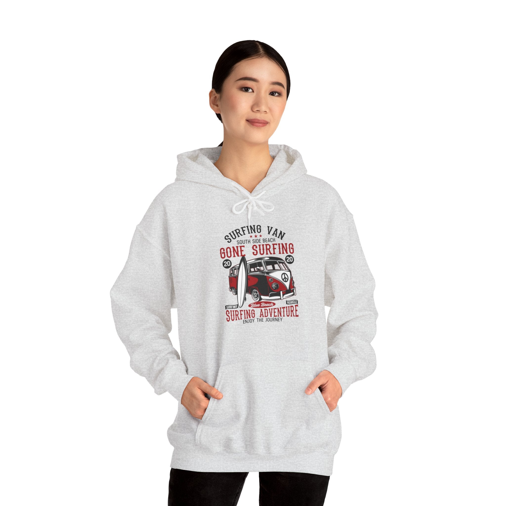 "SURFING VAN GONE SURFING SURFING ADVENTURE" Unisex Heavy Blend™ Hooded Sweatshirt