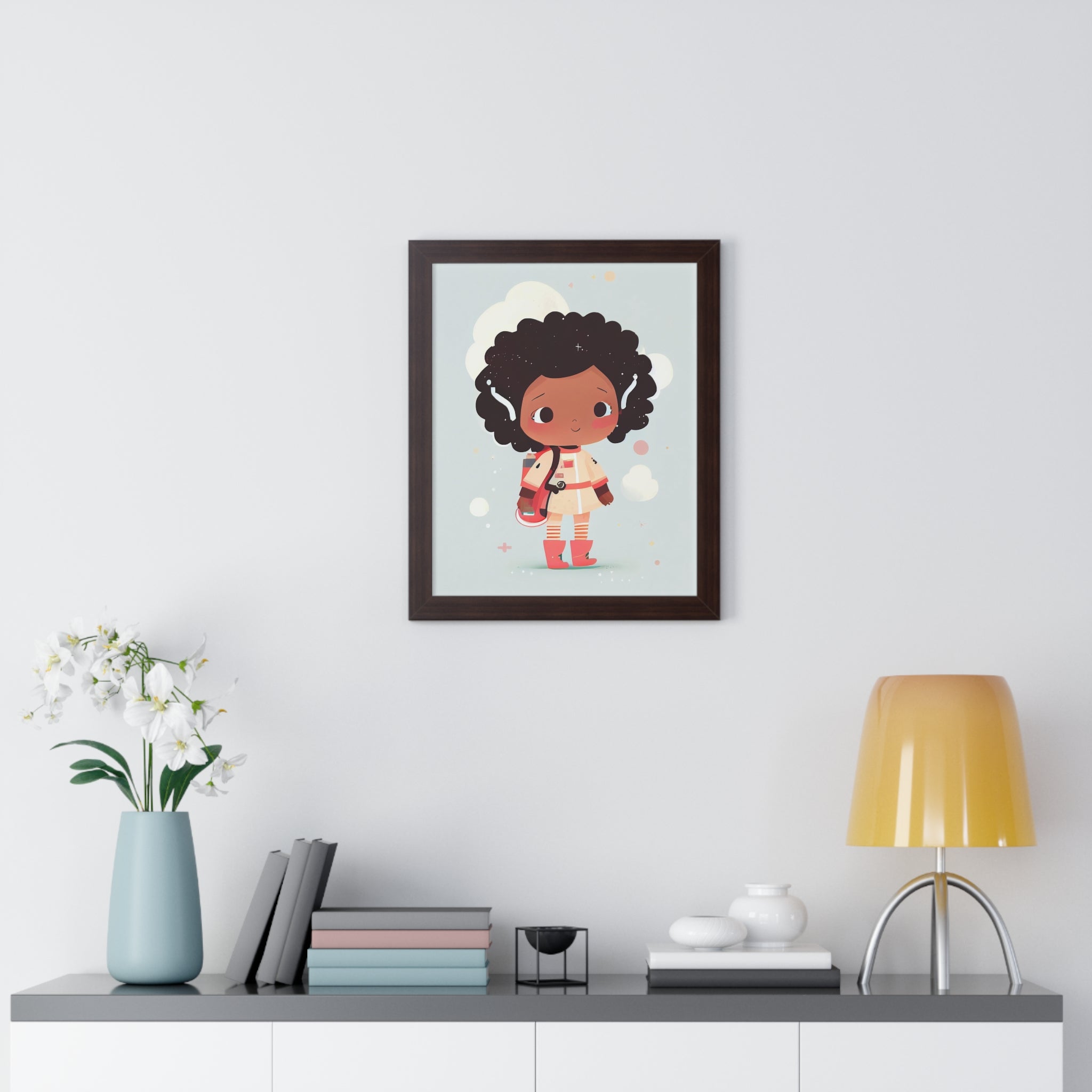 "BG ASTRONAUT" Framed Vertical Poster