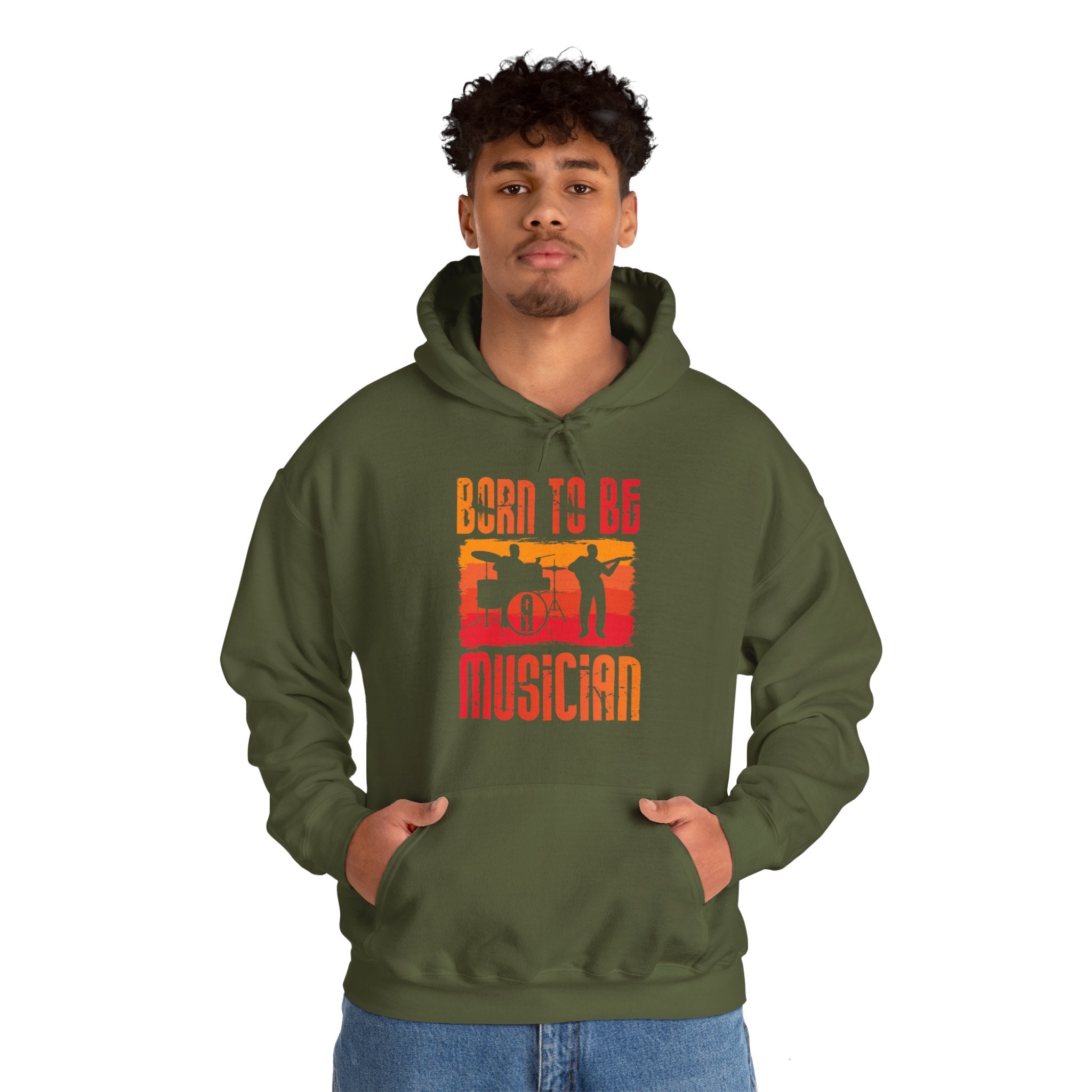 "Born To Be Musician"   Unisex Heavy Blend™ Hooded Sweatshirt