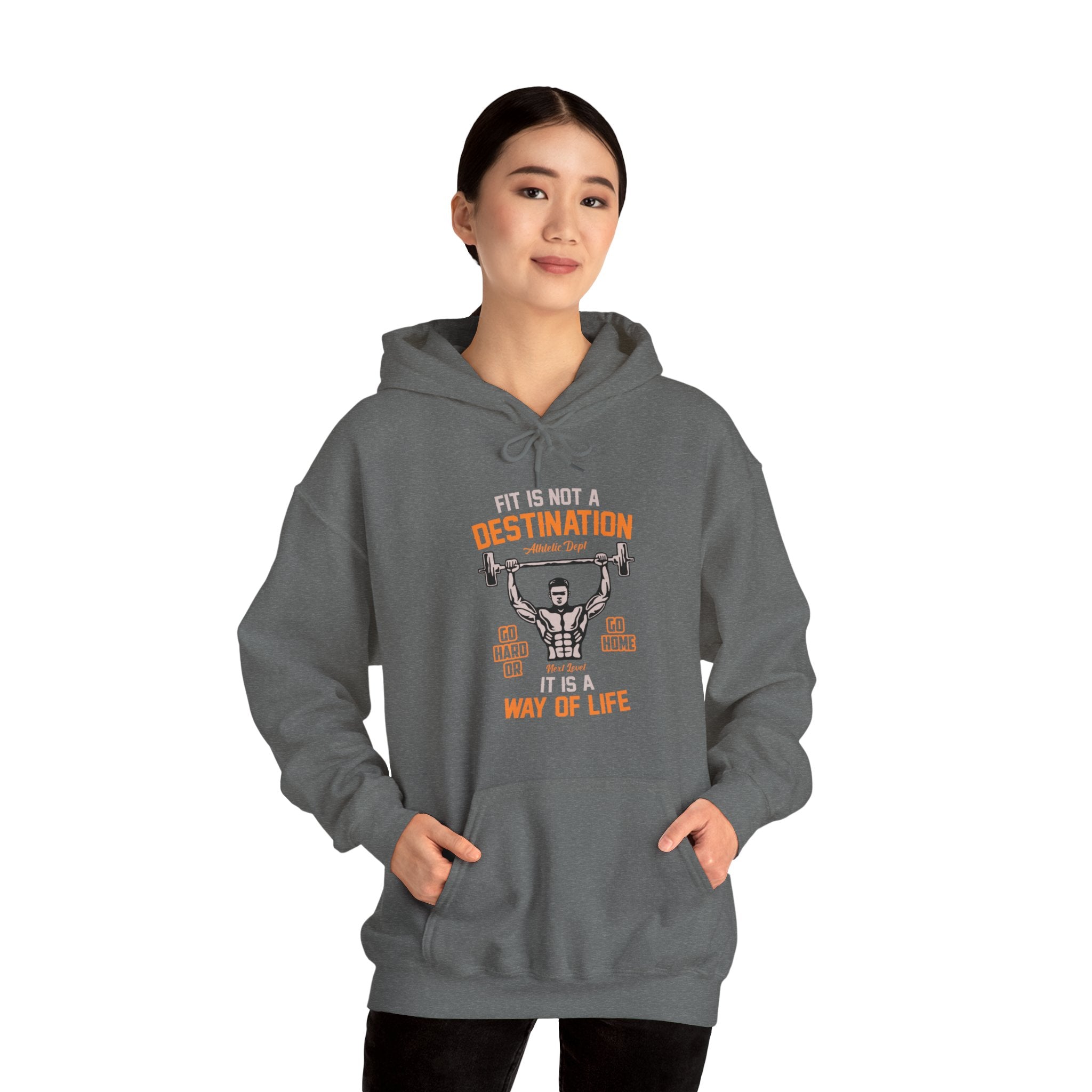 "Fit Is Not A Destination, Its A Way Of Life" Unisex Heavy Blend™ Hooded Sweatshirt