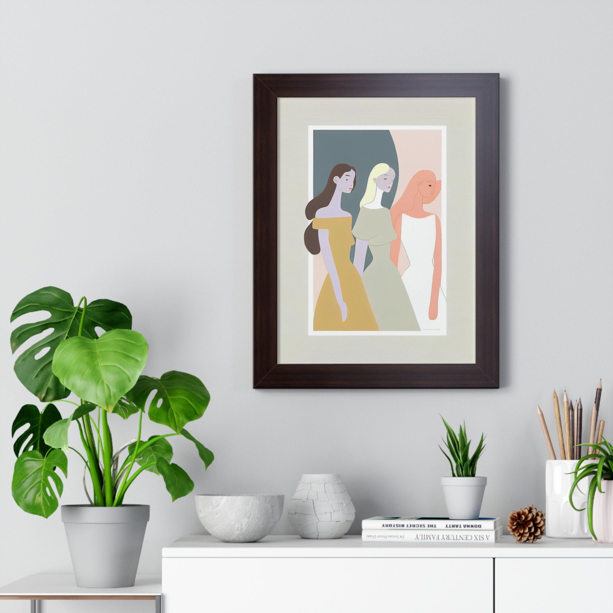 "ABSTRACT FEMINIST" Framed Vertical Poster