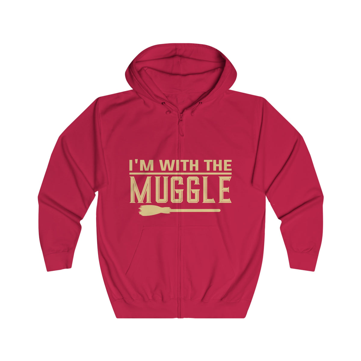 "I'm with Muggle" Unisex Full Zip Hoodie