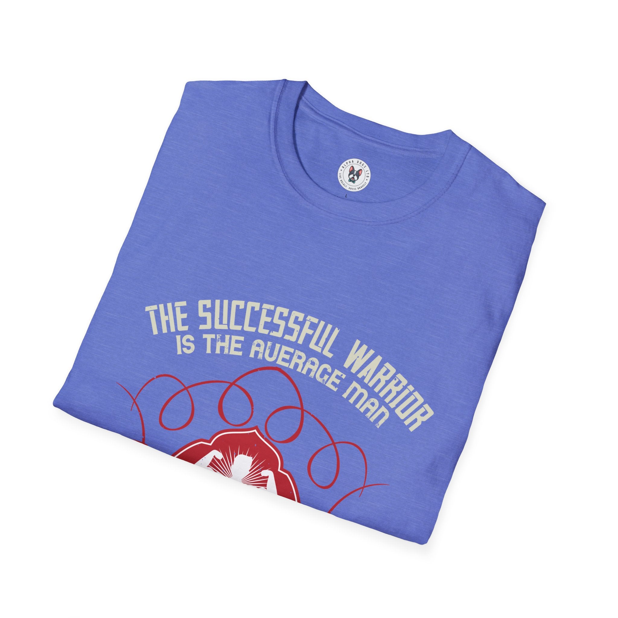 "The successful warrior is the average man, with laser-like focus" Unisex Soft style T-Shirt