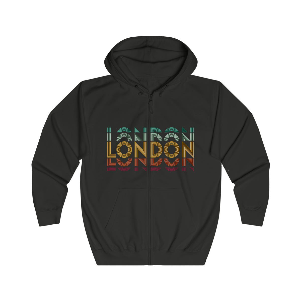 LONDON Unisex Full Zip Hoodie