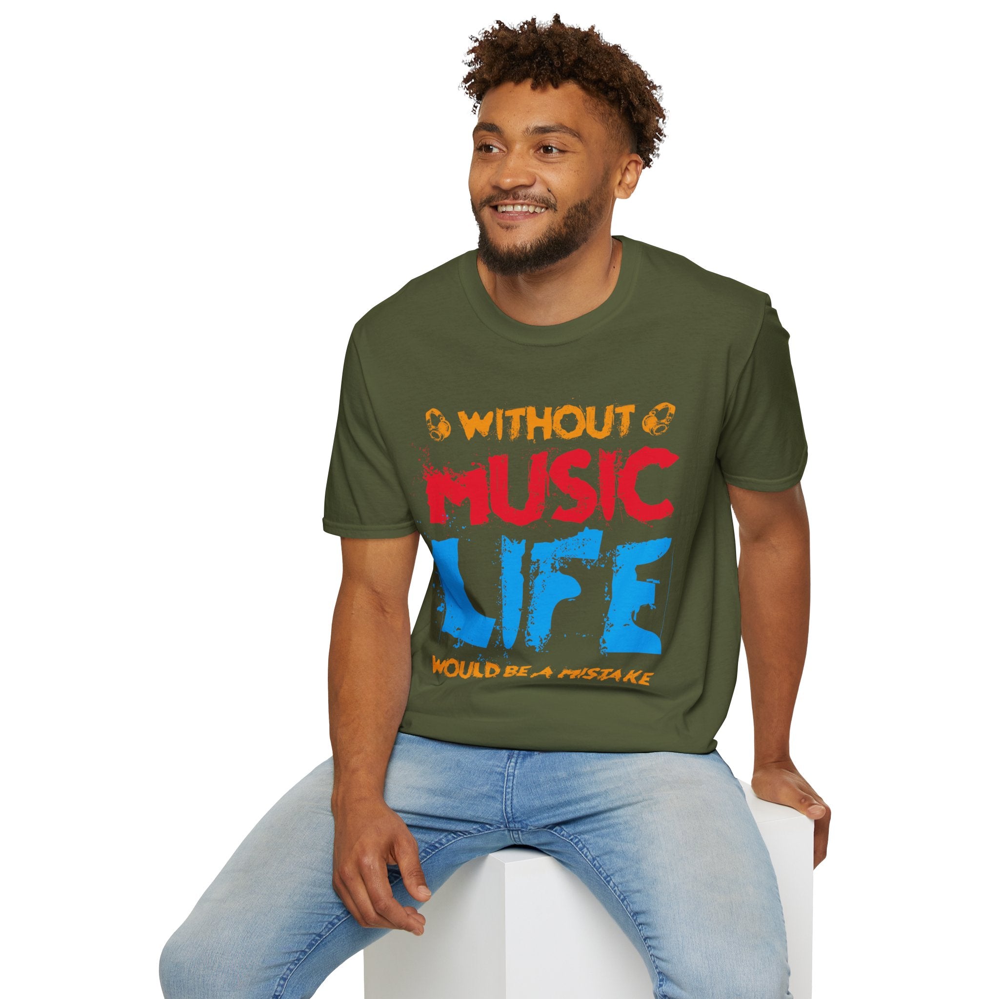 "Without Music Life Would be a Mistake" Unisex Soft style T-Shirt