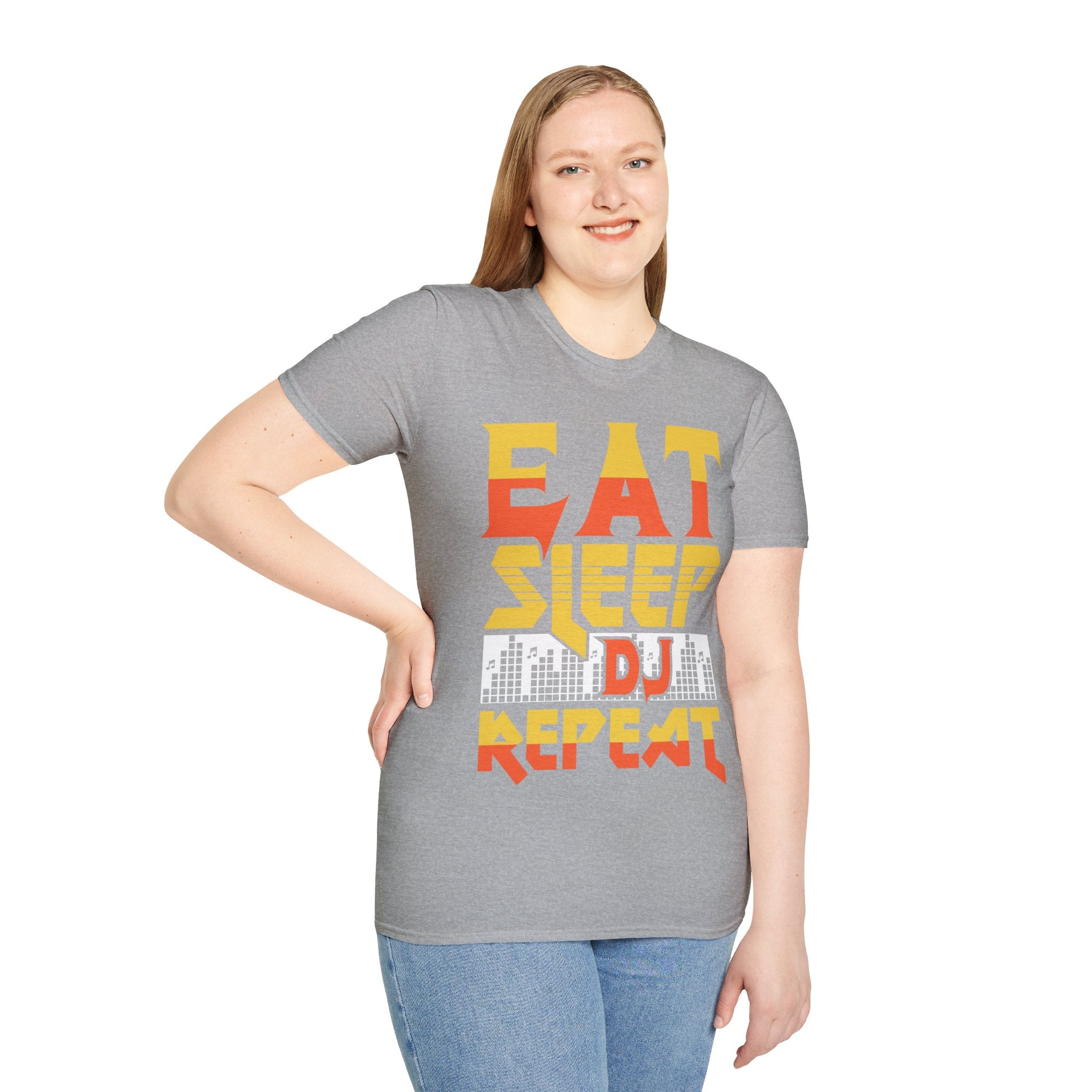 "Eat Sleep DJ Repeat" Unisex Soft style T-Shirt