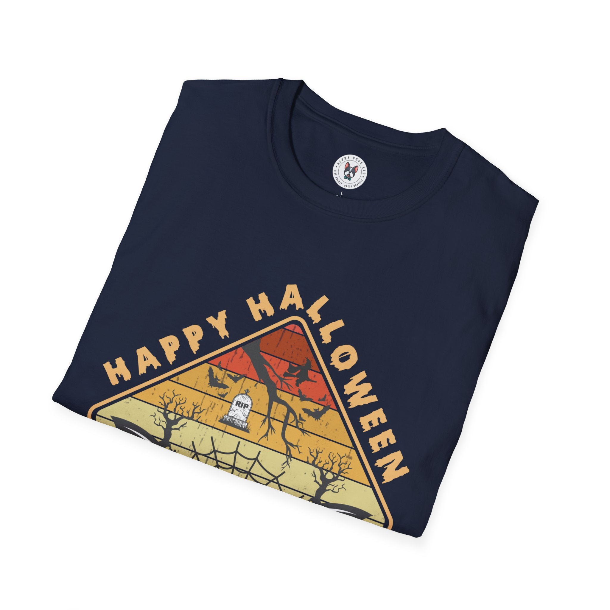 "HAPPY HALLOWEEN MIDNIGHT PARTY" Unisex Soft style T-Shirt