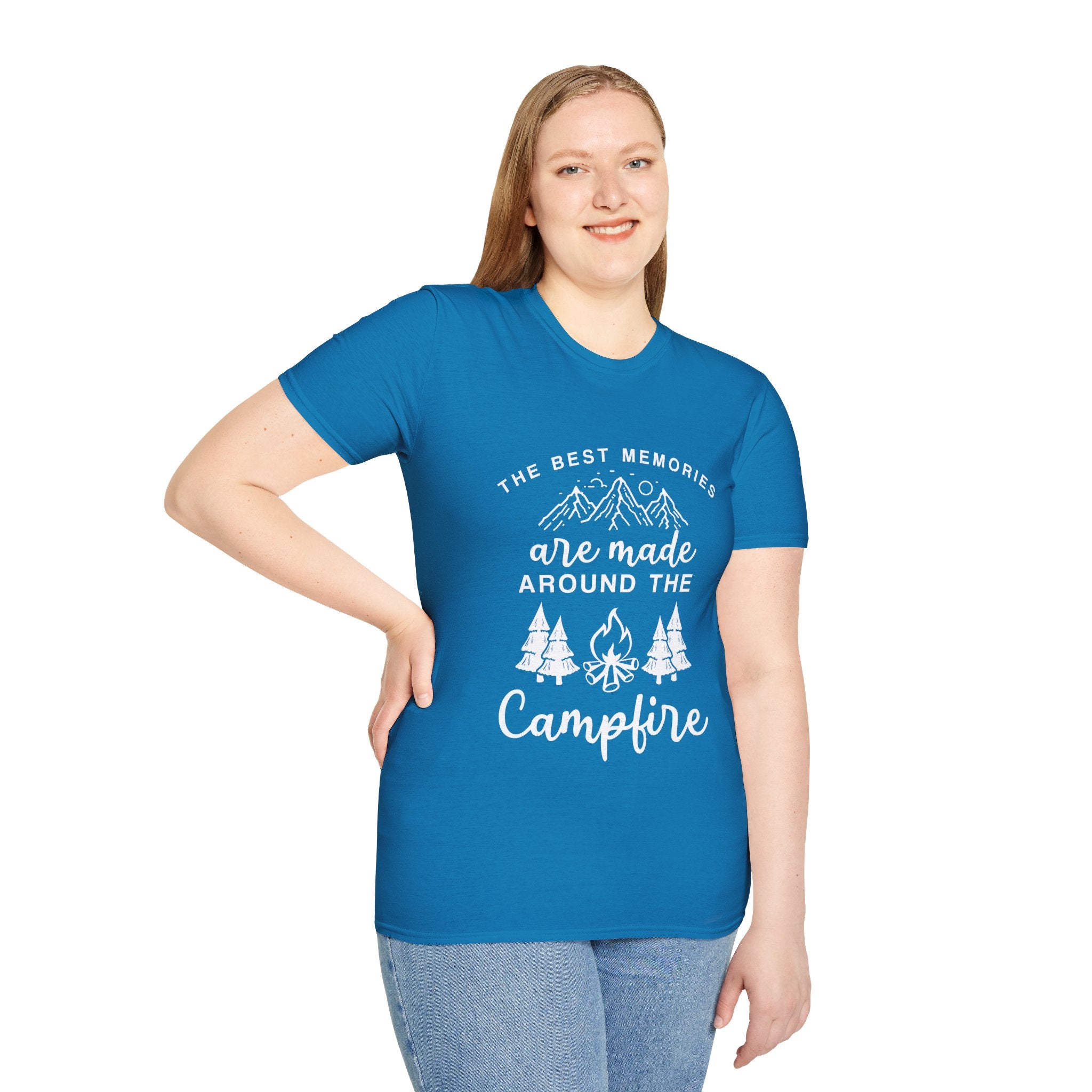 "Best Memories Are Made Around Campfire" Unisex Soft Style T-Shirt