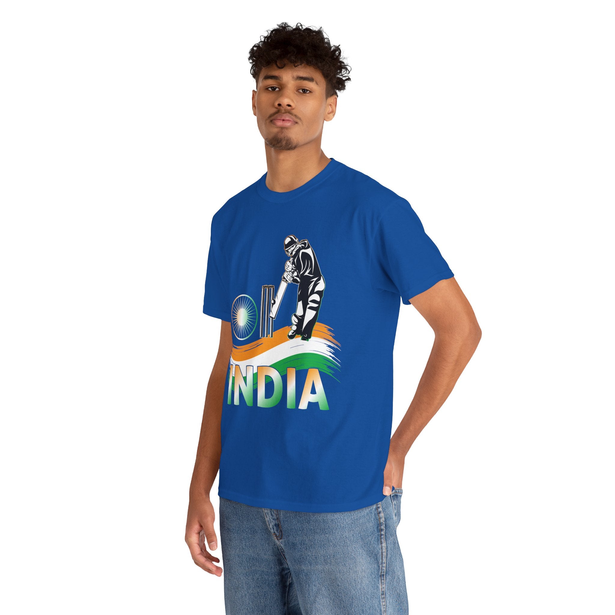 INDIAN Cricket Unisex Heavy Cotton Tee