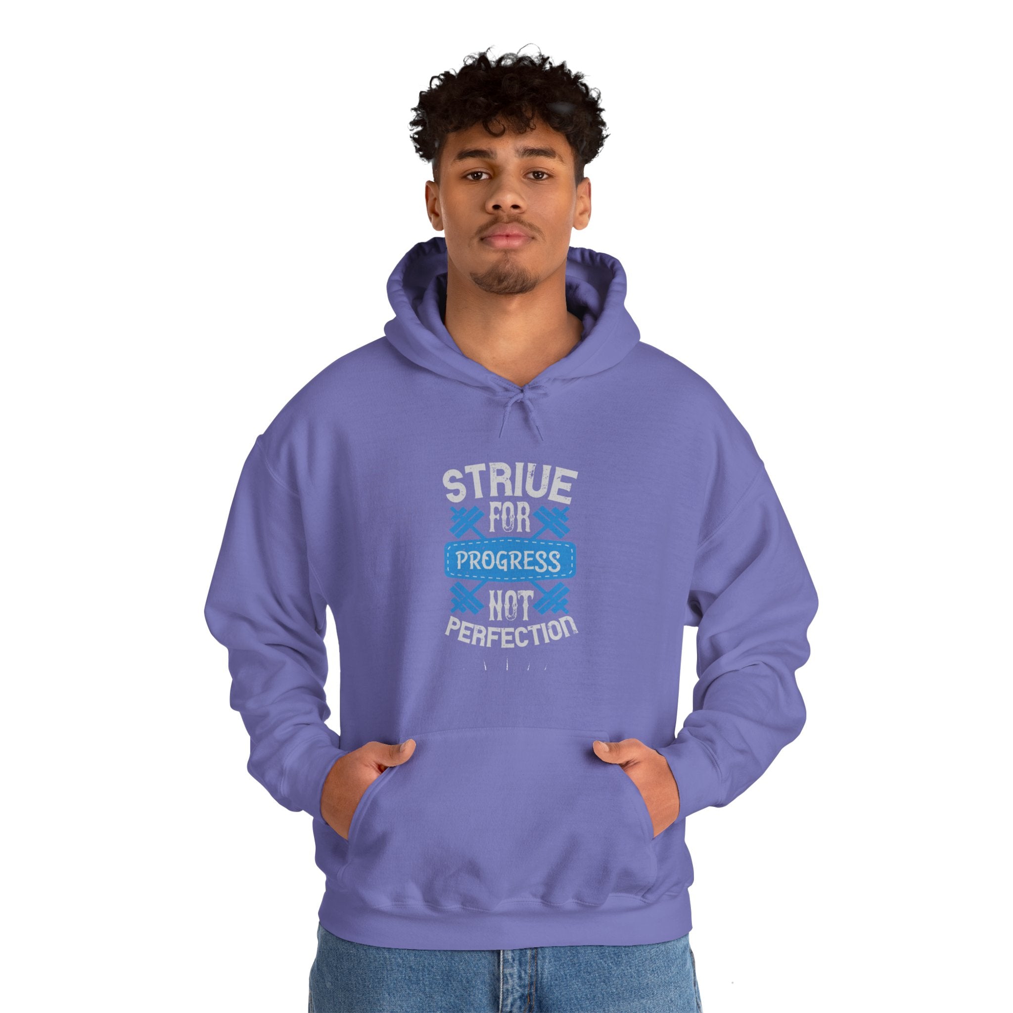 "Strive For Progress Not Perfection" Unisex Heavy Blend™ Hooded Sweatshirt