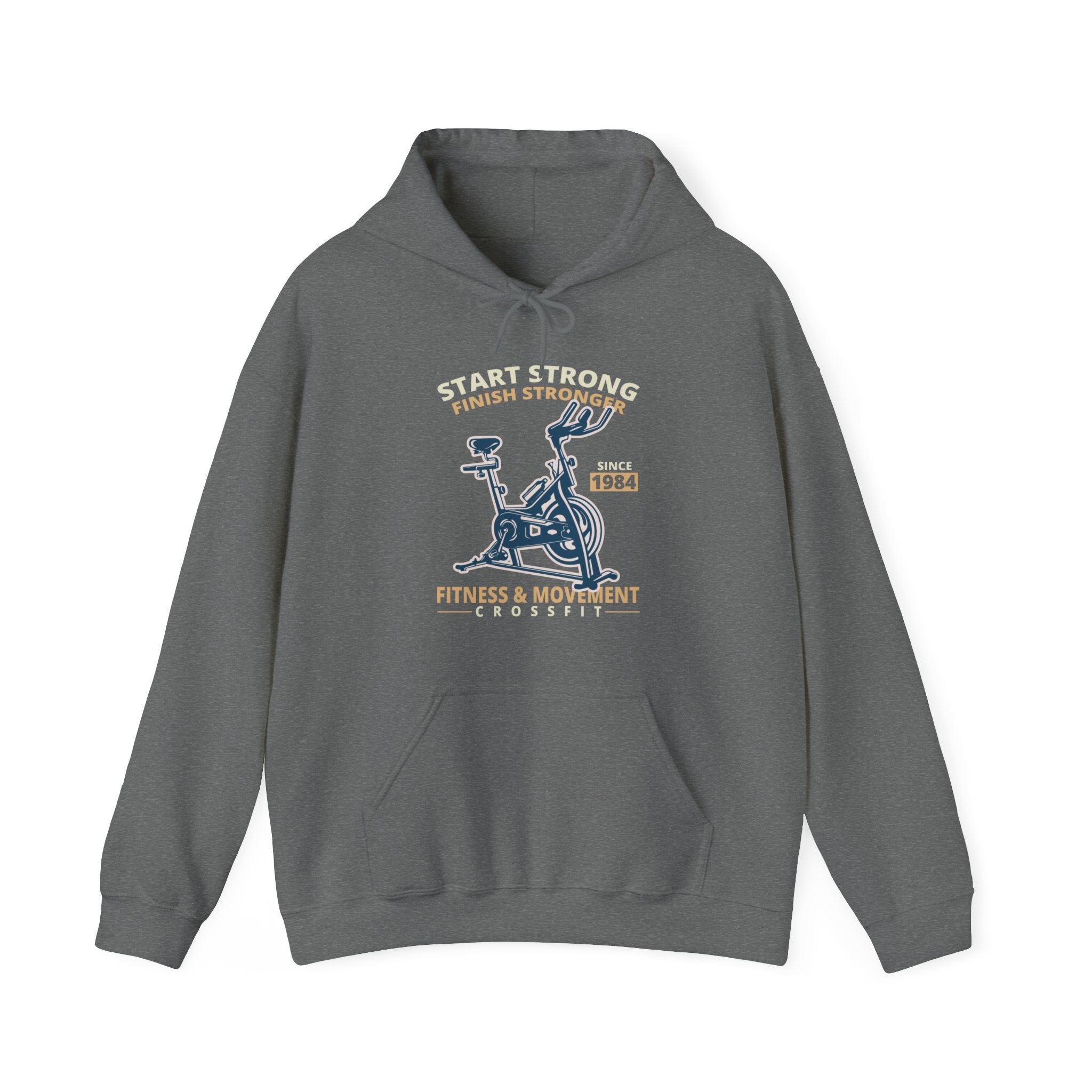 "Start Strong Finish Stronger" Unisex Heavy Blend™ Hooded Sweatshirt