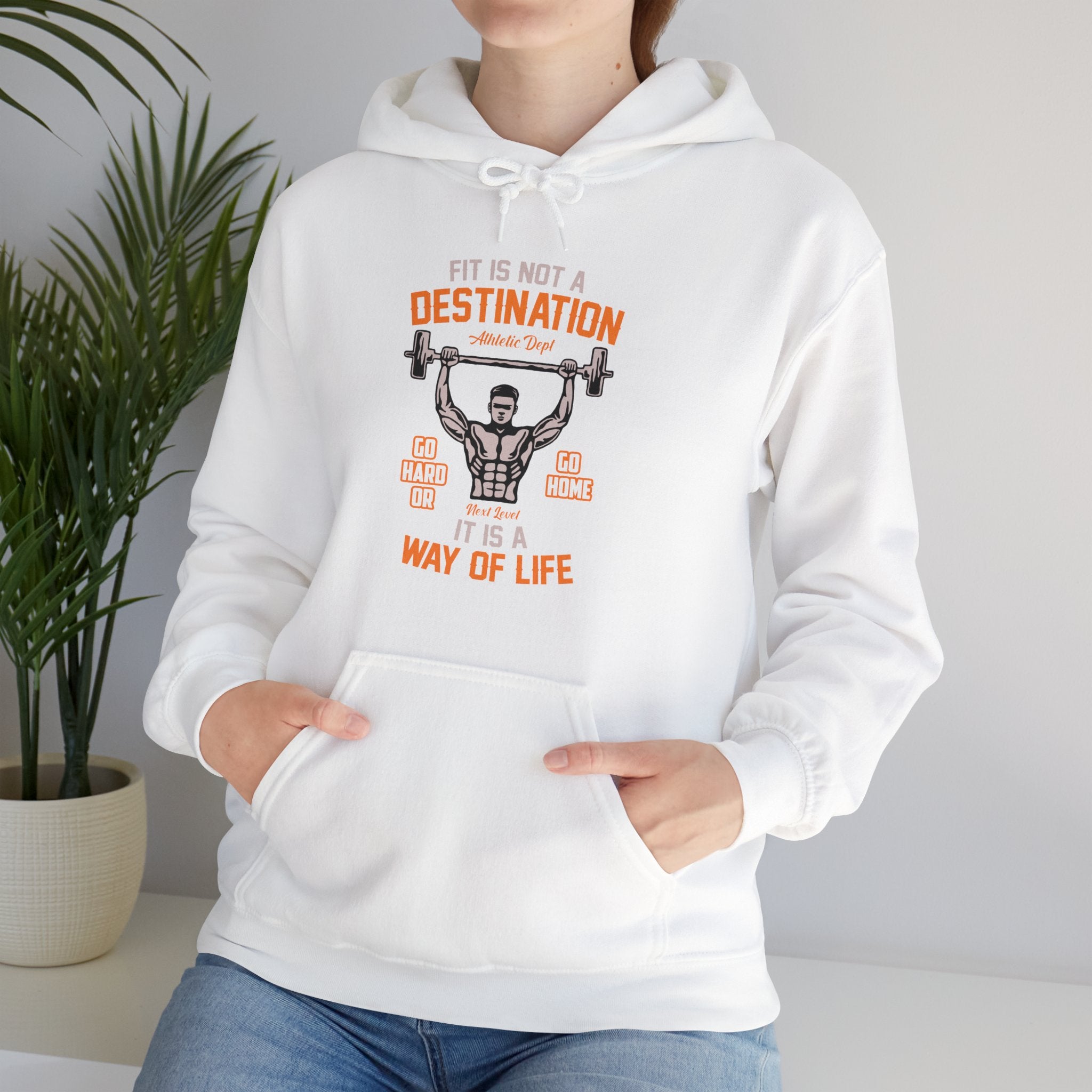 "Fit Is Not A Destination, Its A Way Of Life" Unisex Heavy Blend™ Hooded Sweatshirt