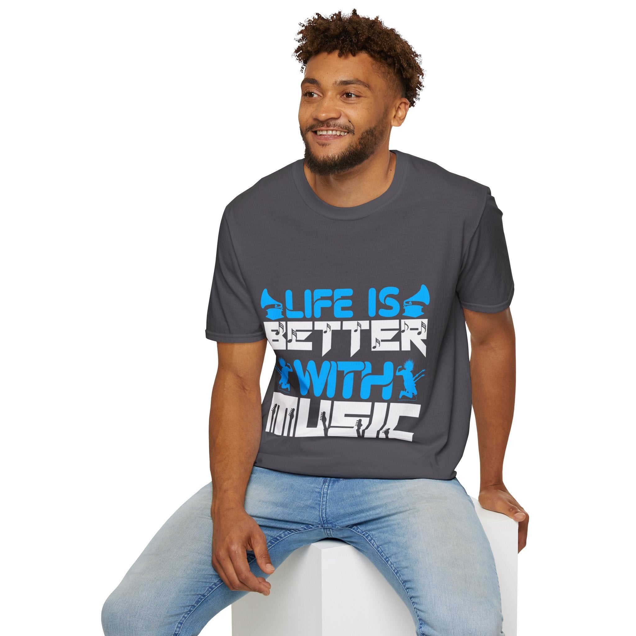 "Life Is Better With Music" Unisex Soft style T-Shirt