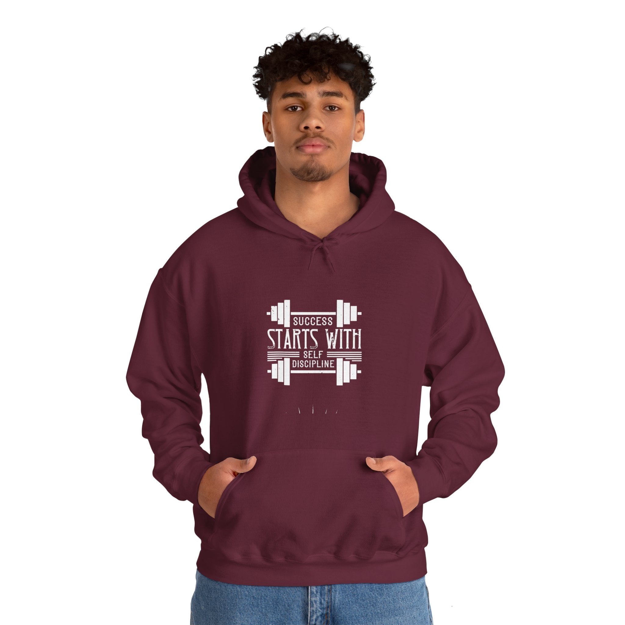 "Success Starts With Self Discipline" Unisex Heavy Blend™ Hooded Sweatshirt