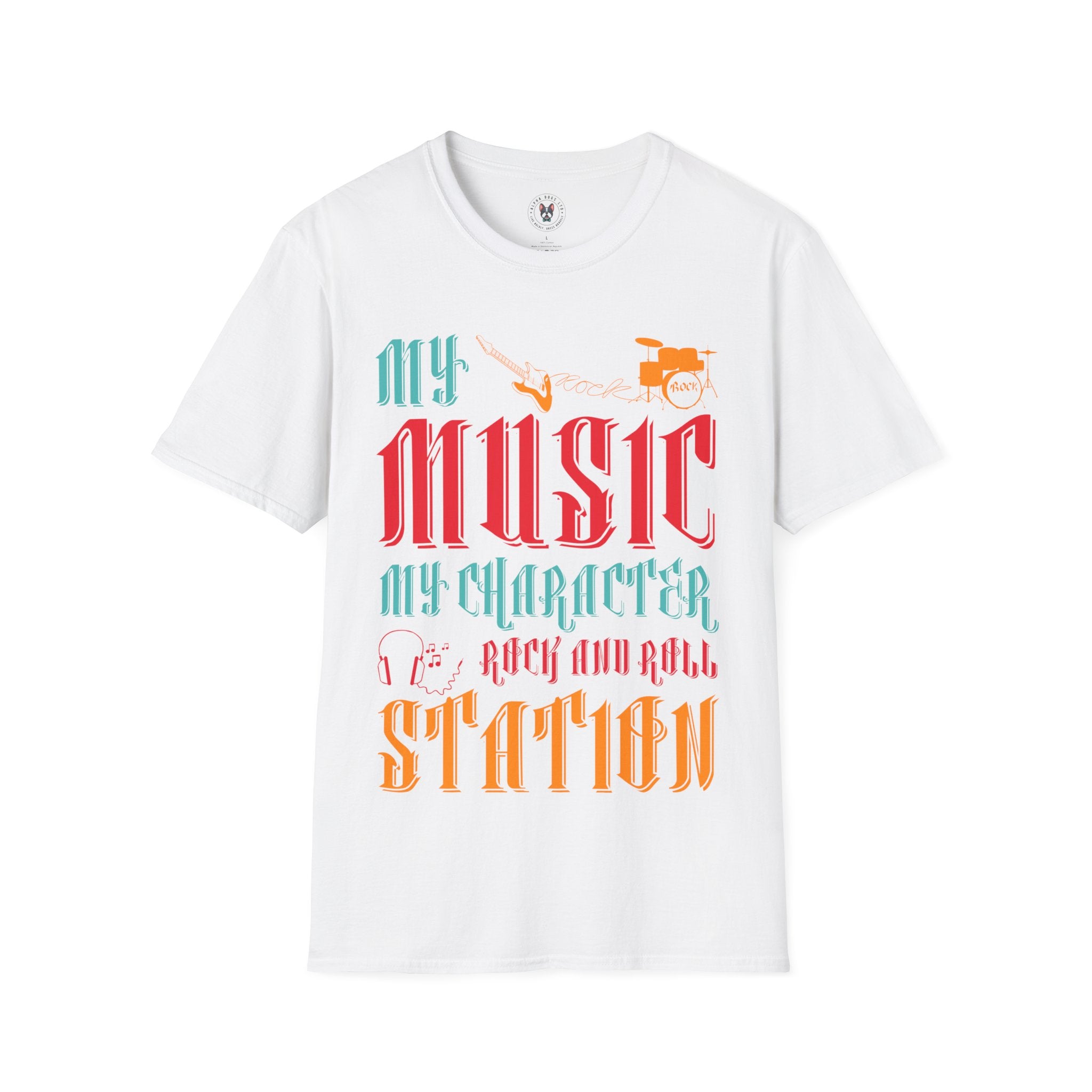 "My Music My Character Rock And Roll Station" Unisex Soft style T-Shirt